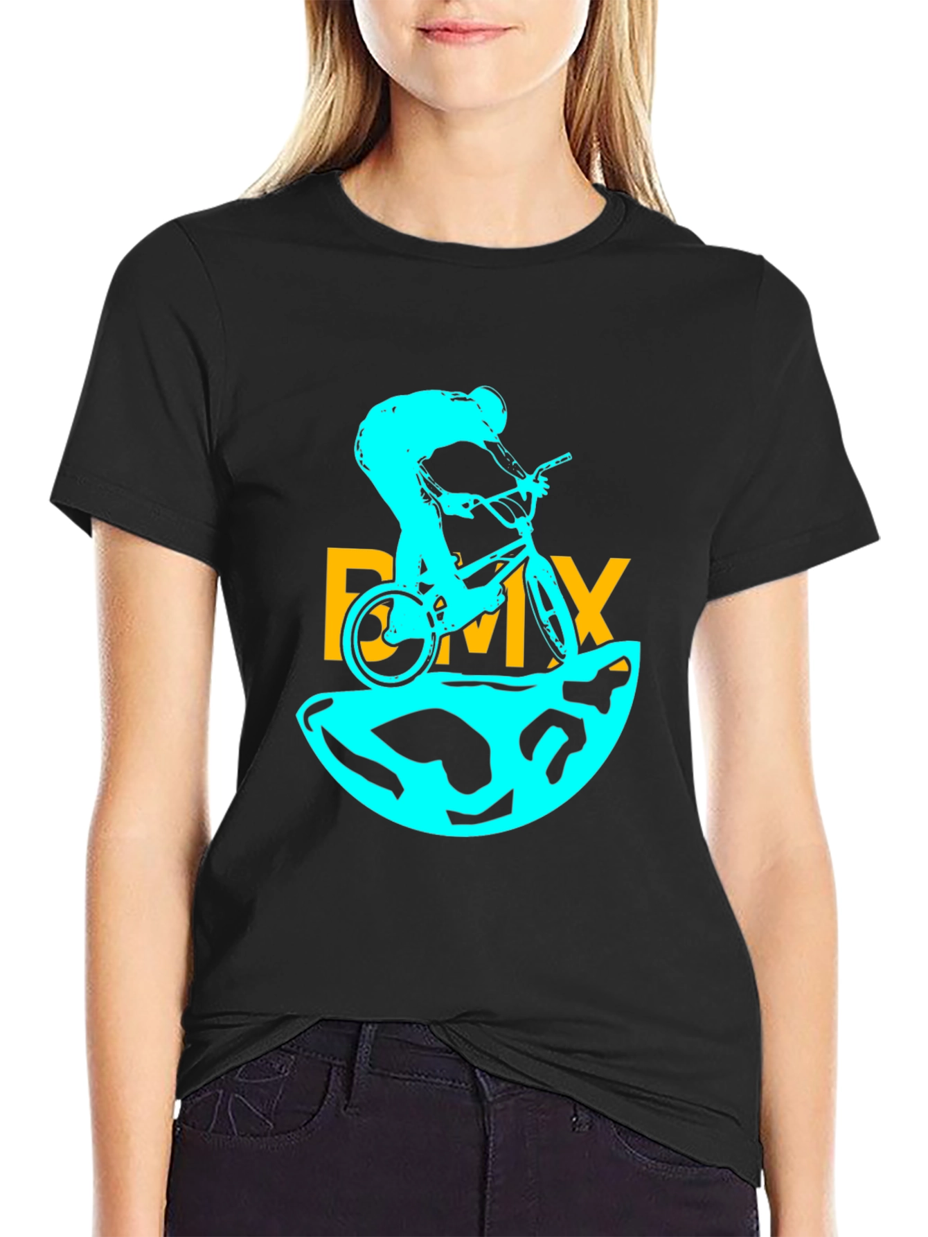 BMX Rider Graphic T-Shirt - Black