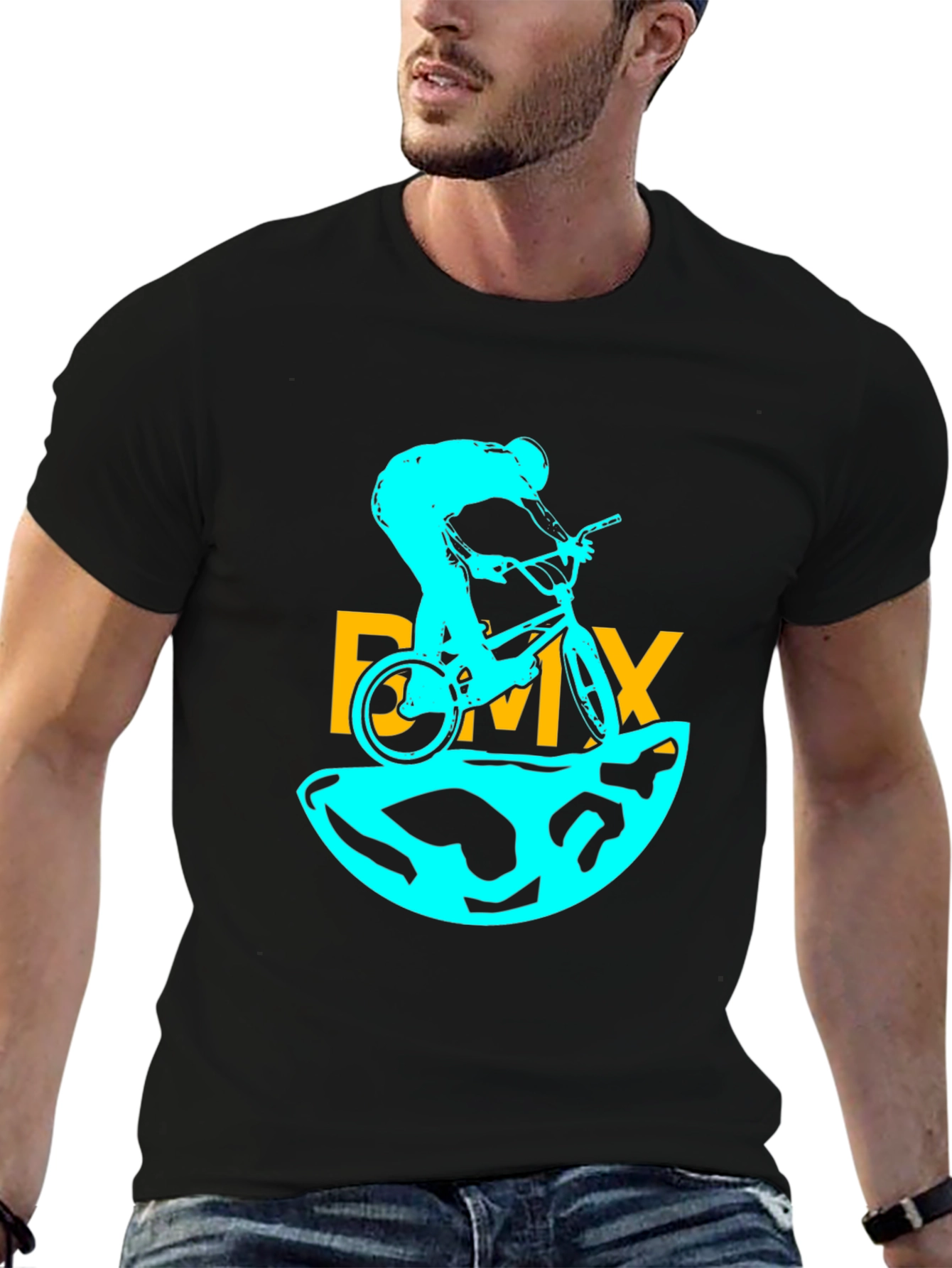 BMX Rider Graphic T-Shirt - Black