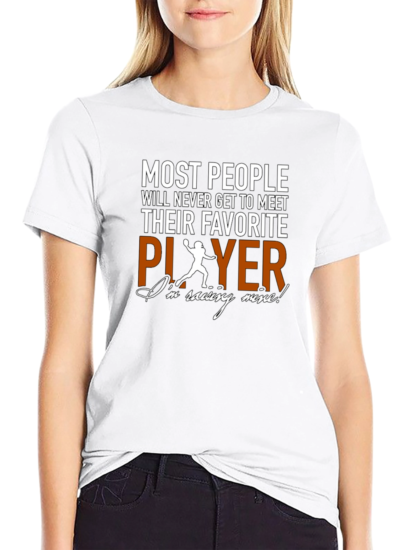 Proud Parent Football Player Graphic Tee