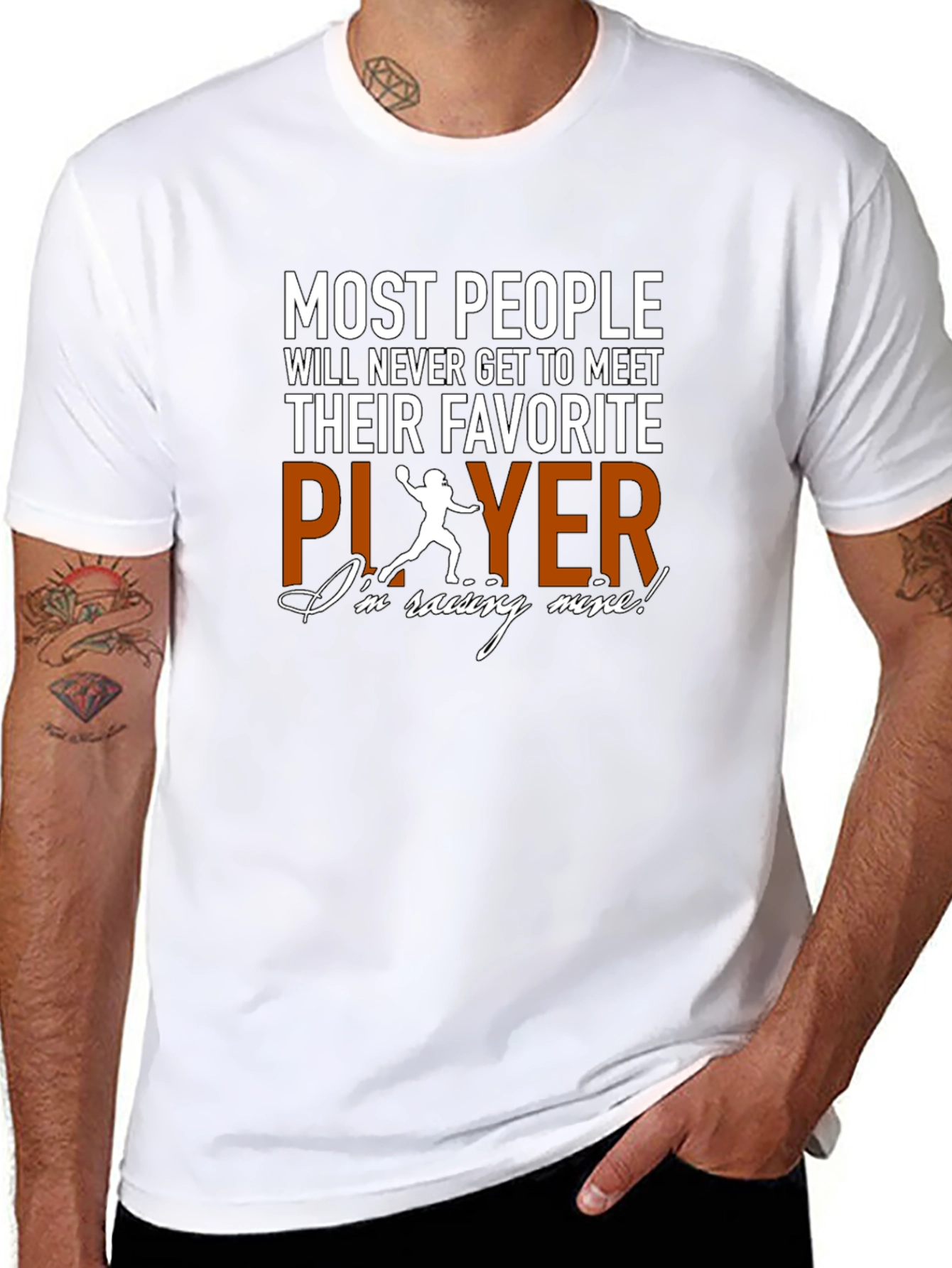 Proud Parent Football Player Graphic Tee