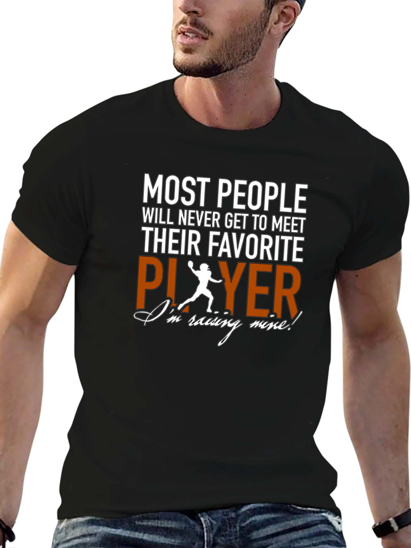 Proud Parent Football Player Graphic Tee