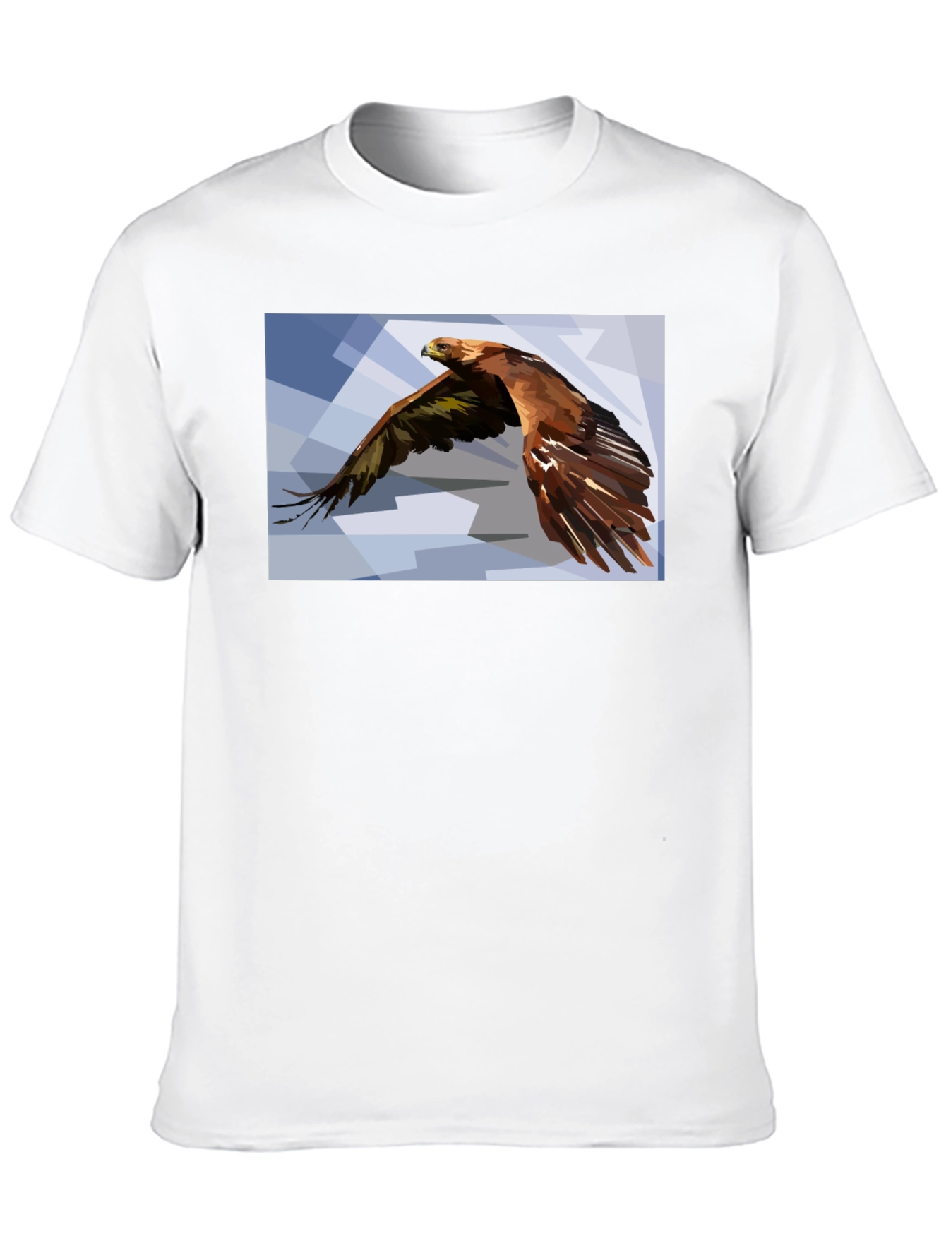 Geometric Eagle Graphic Black T-Shirt