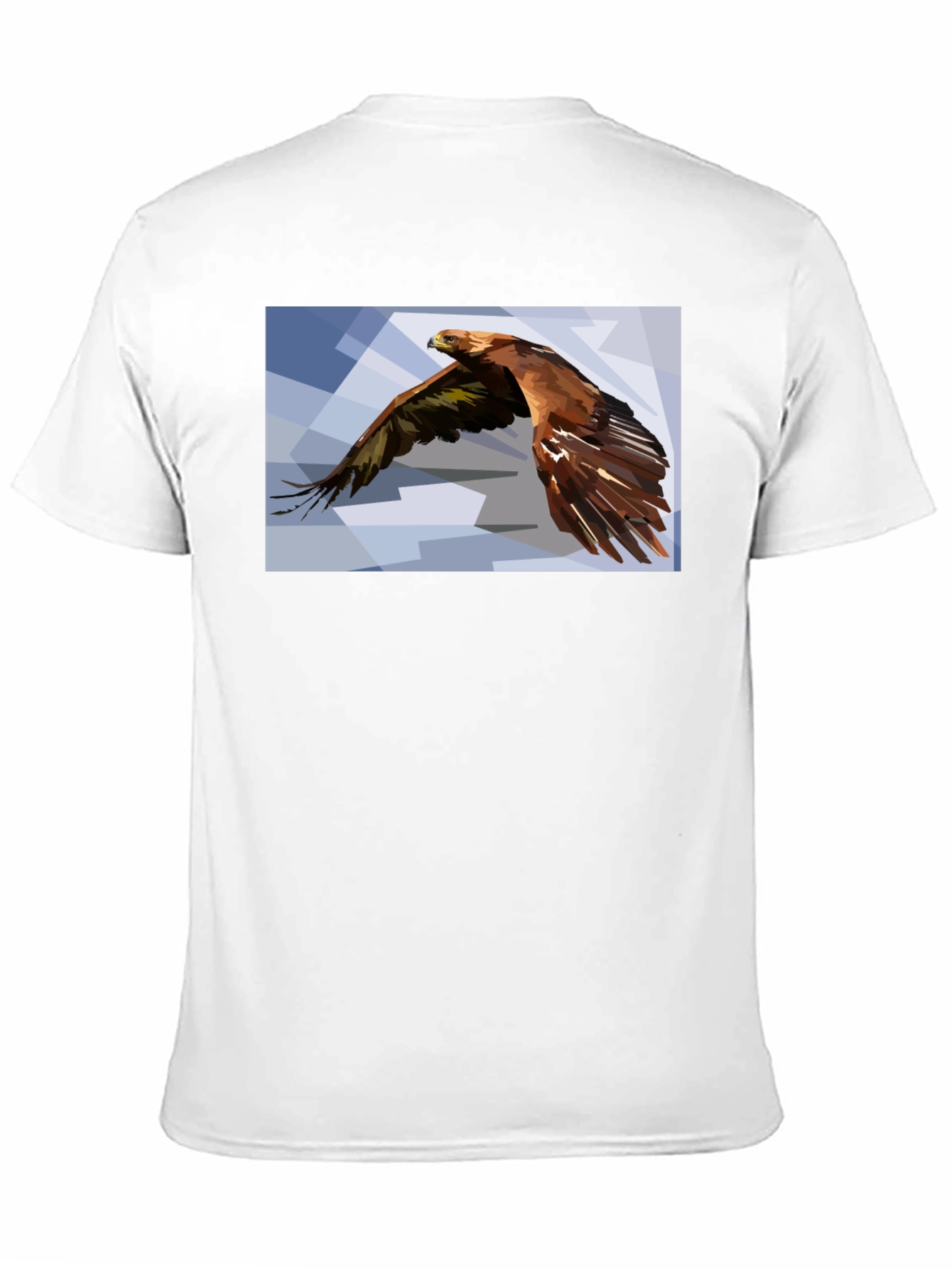 Geometric Eagle Graphic Black T-Shirt