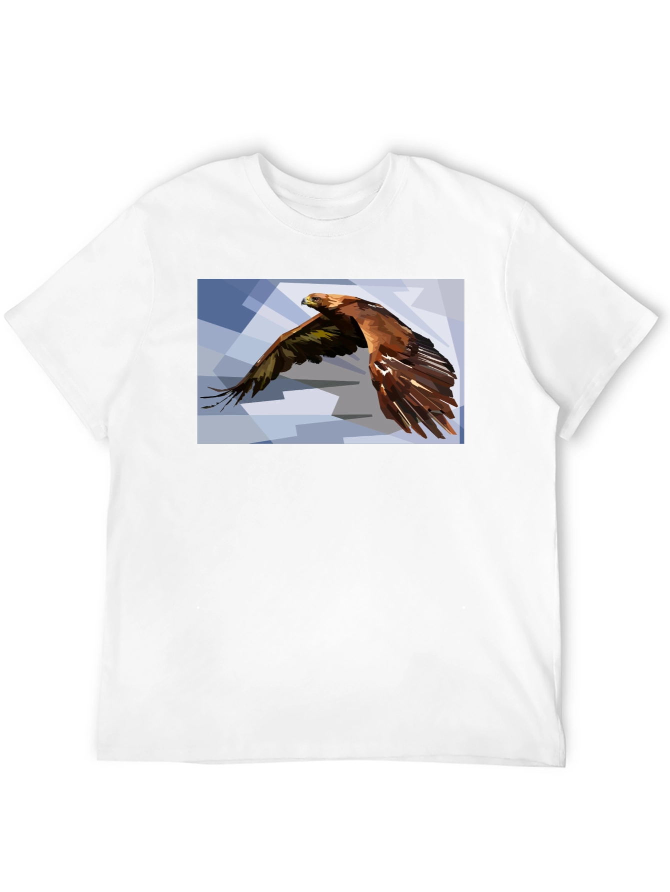 Geometric Eagle Graphic Black T-Shirt
