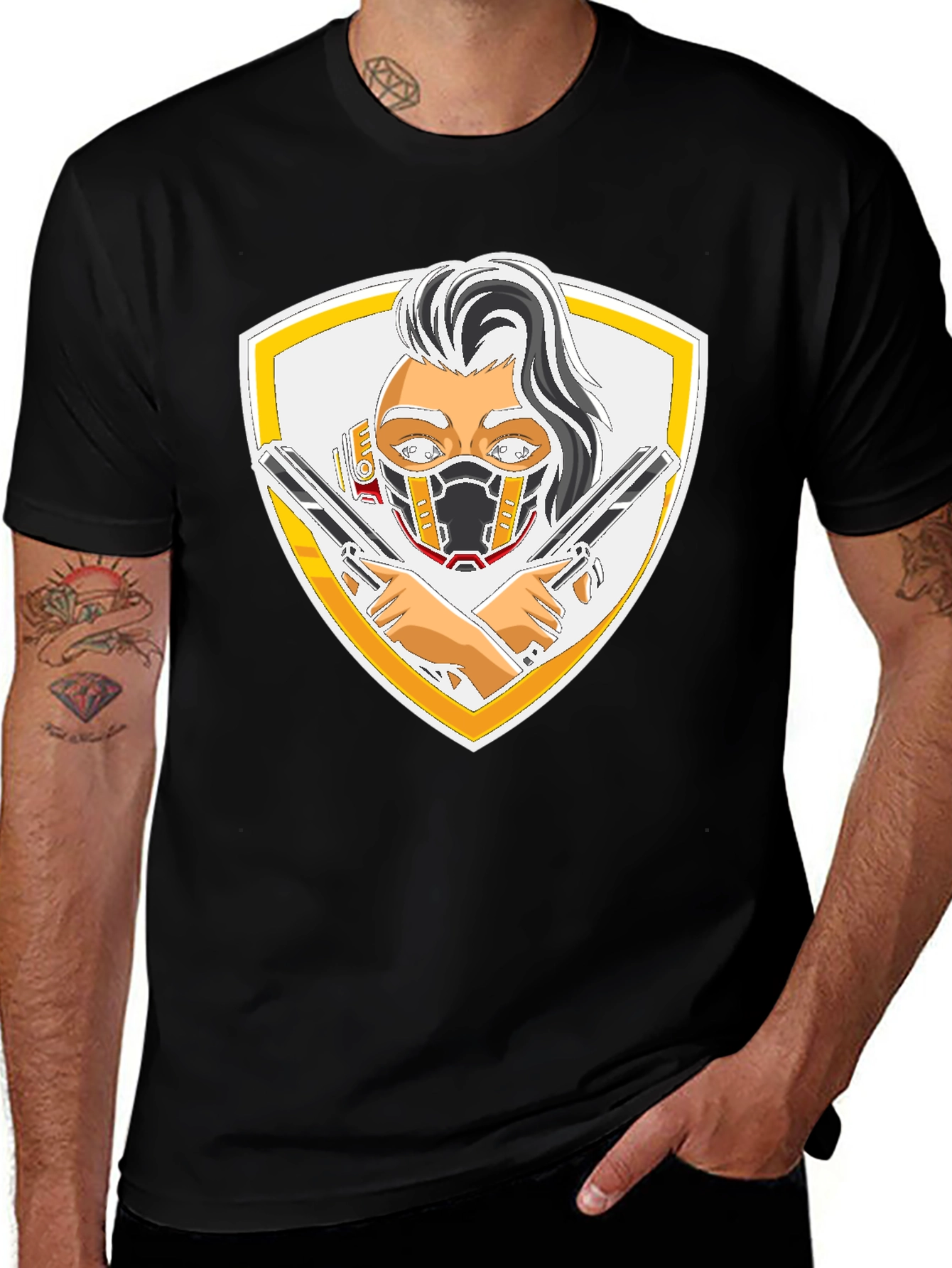 Gun Shield Graphic T-Shirt