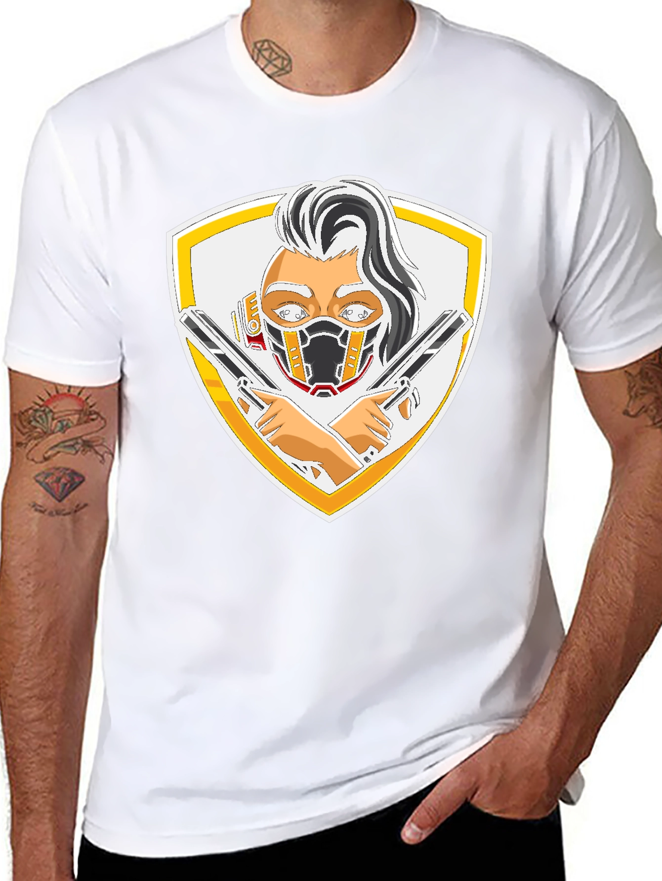 Gun Shield Graphic T-Shirt