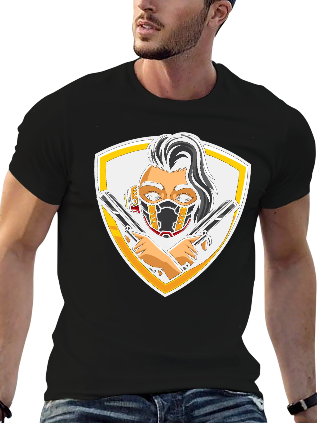 Gun Shield Graphic T-Shirt