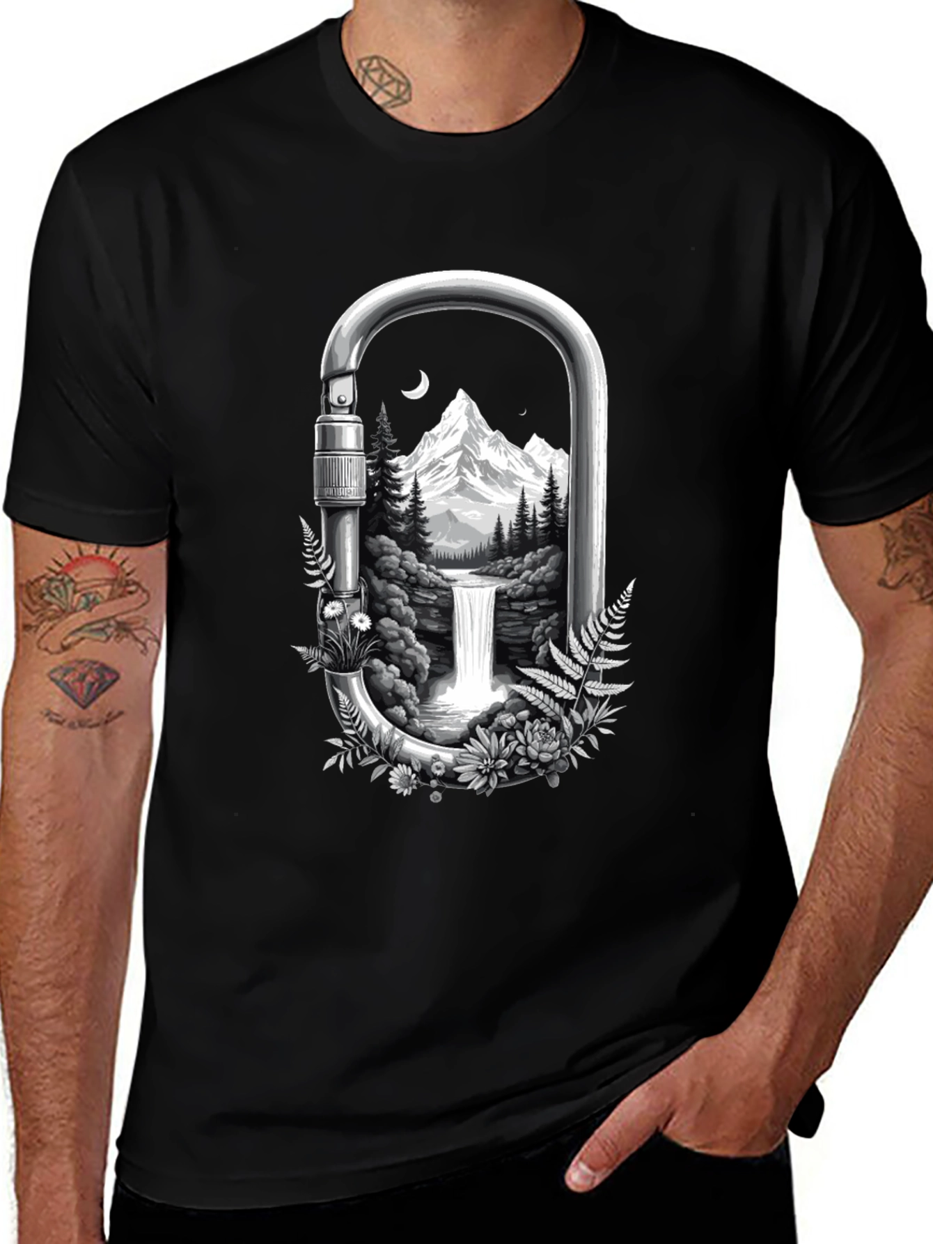 Carabiner Waterfall Graphic Tee