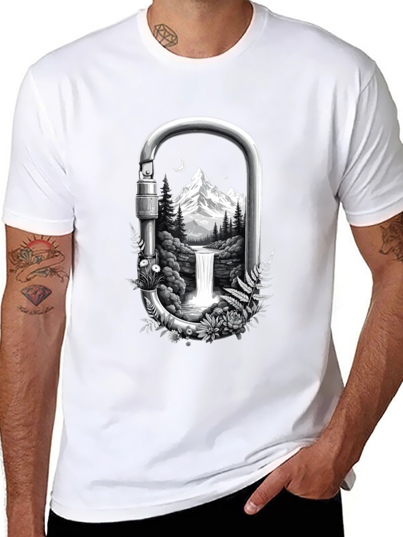 Carabiner Waterfall Graphic Tee
