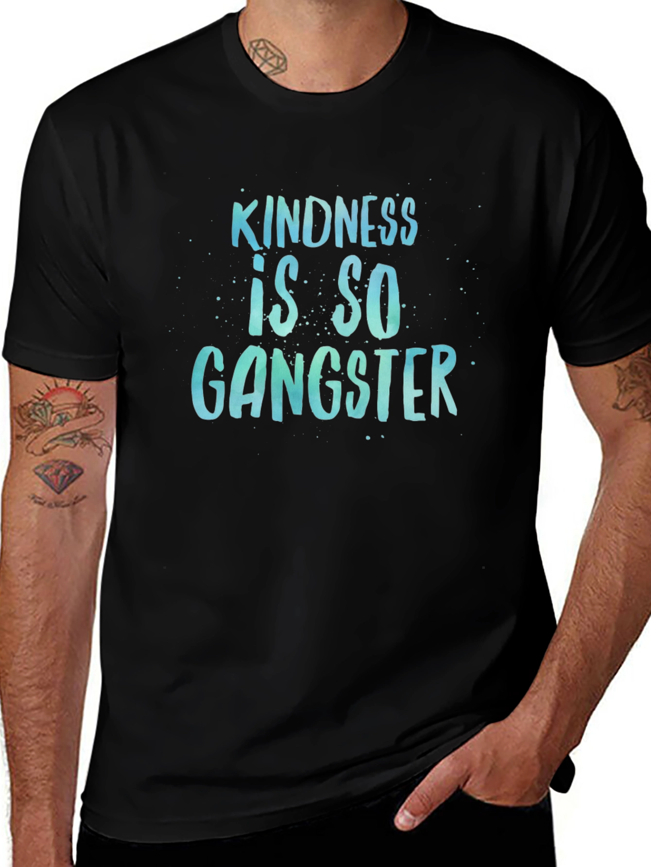 Kindness is So Gangster Black T-Shirt