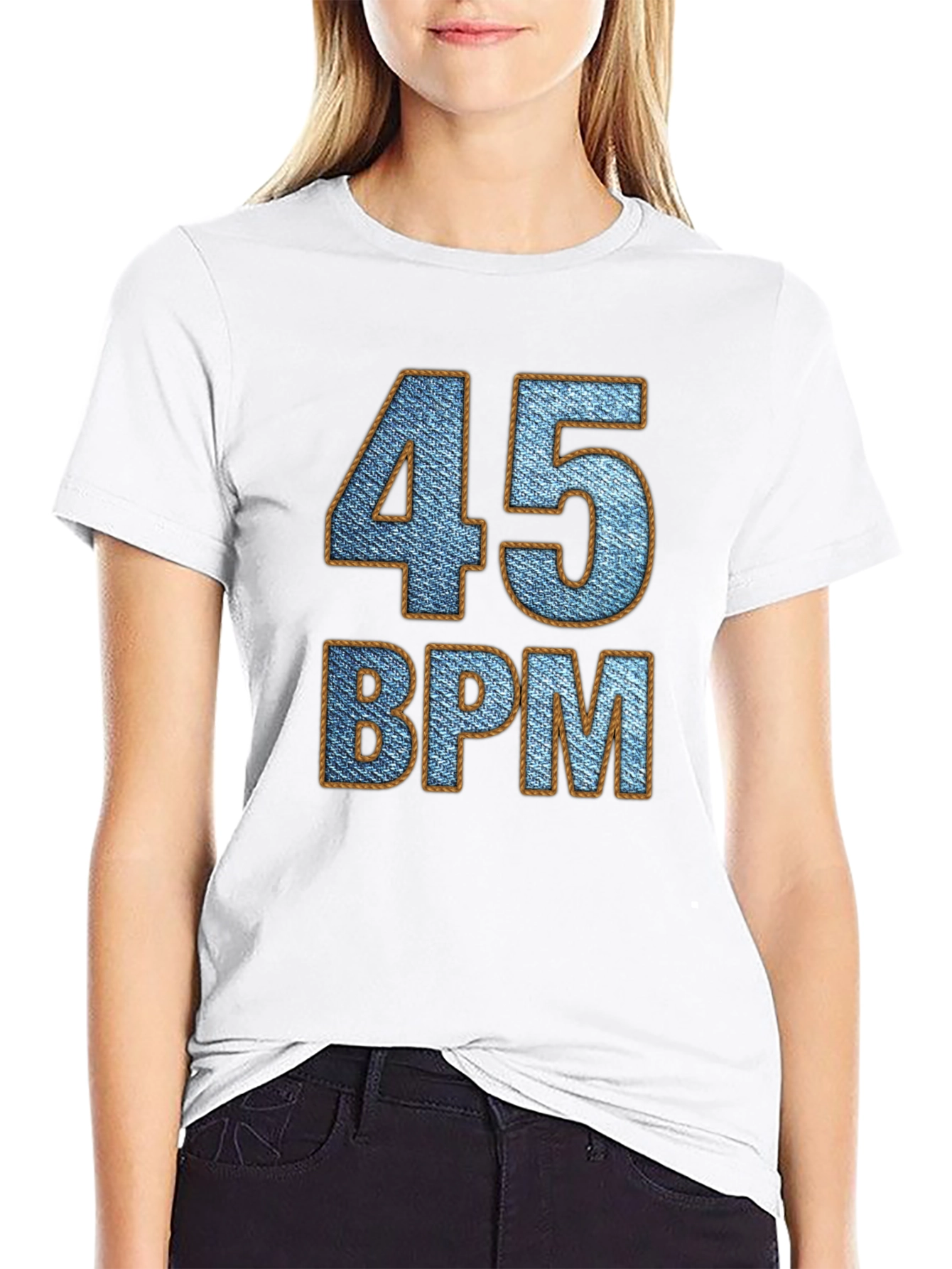45 BPM Denim Style Graphic Tee Shirt
