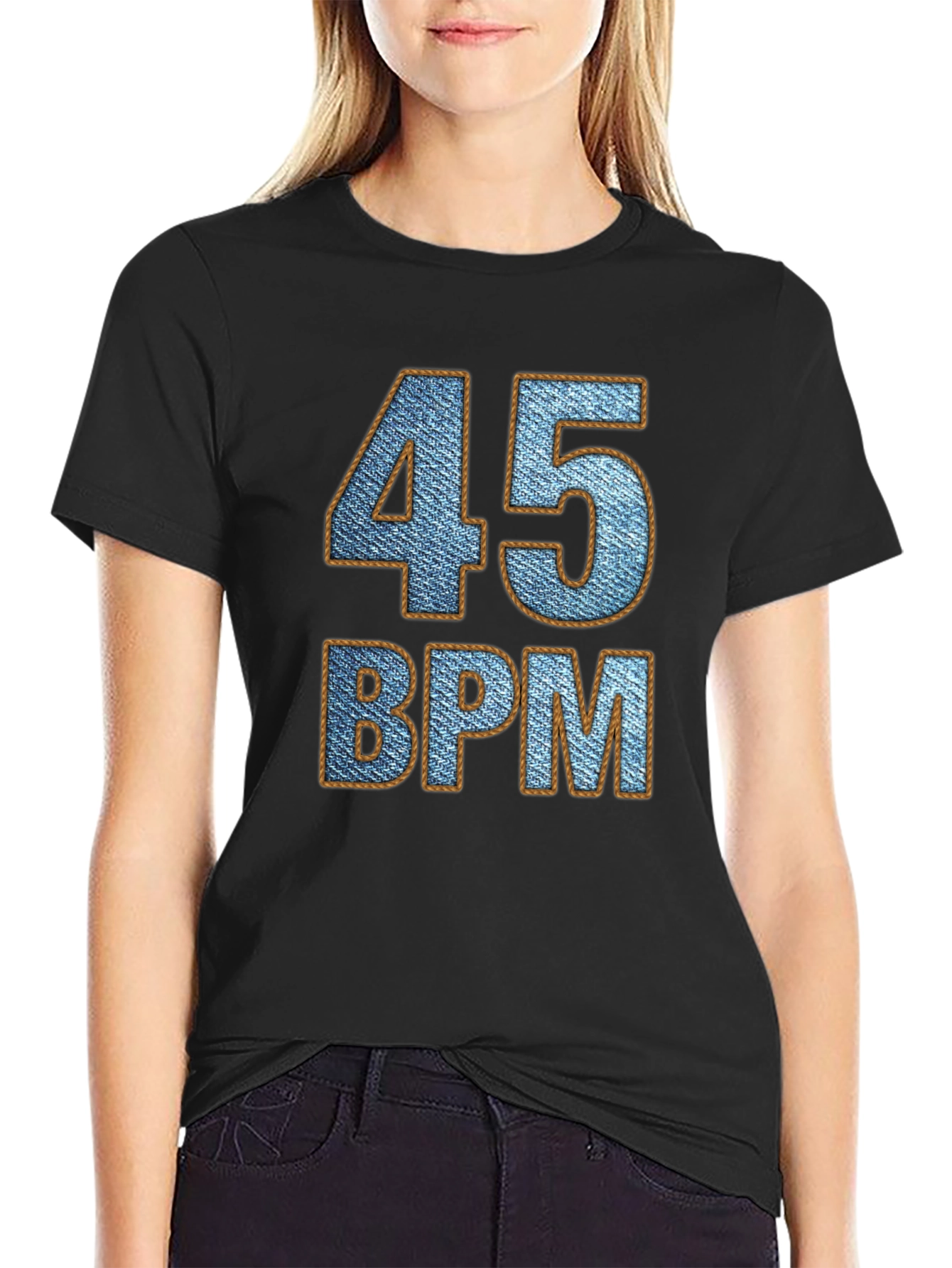 45 BPM Denim Style Graphic Tee Shirt