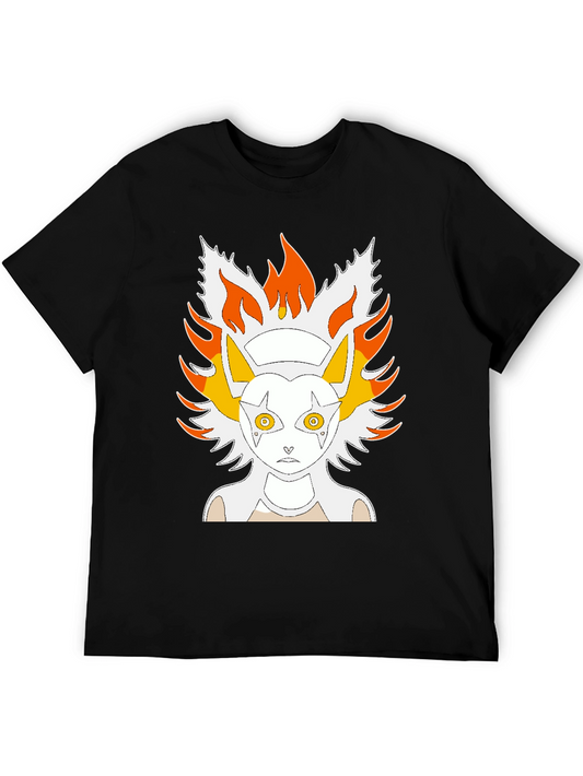 Anime Character Graphic Black T-Shirt