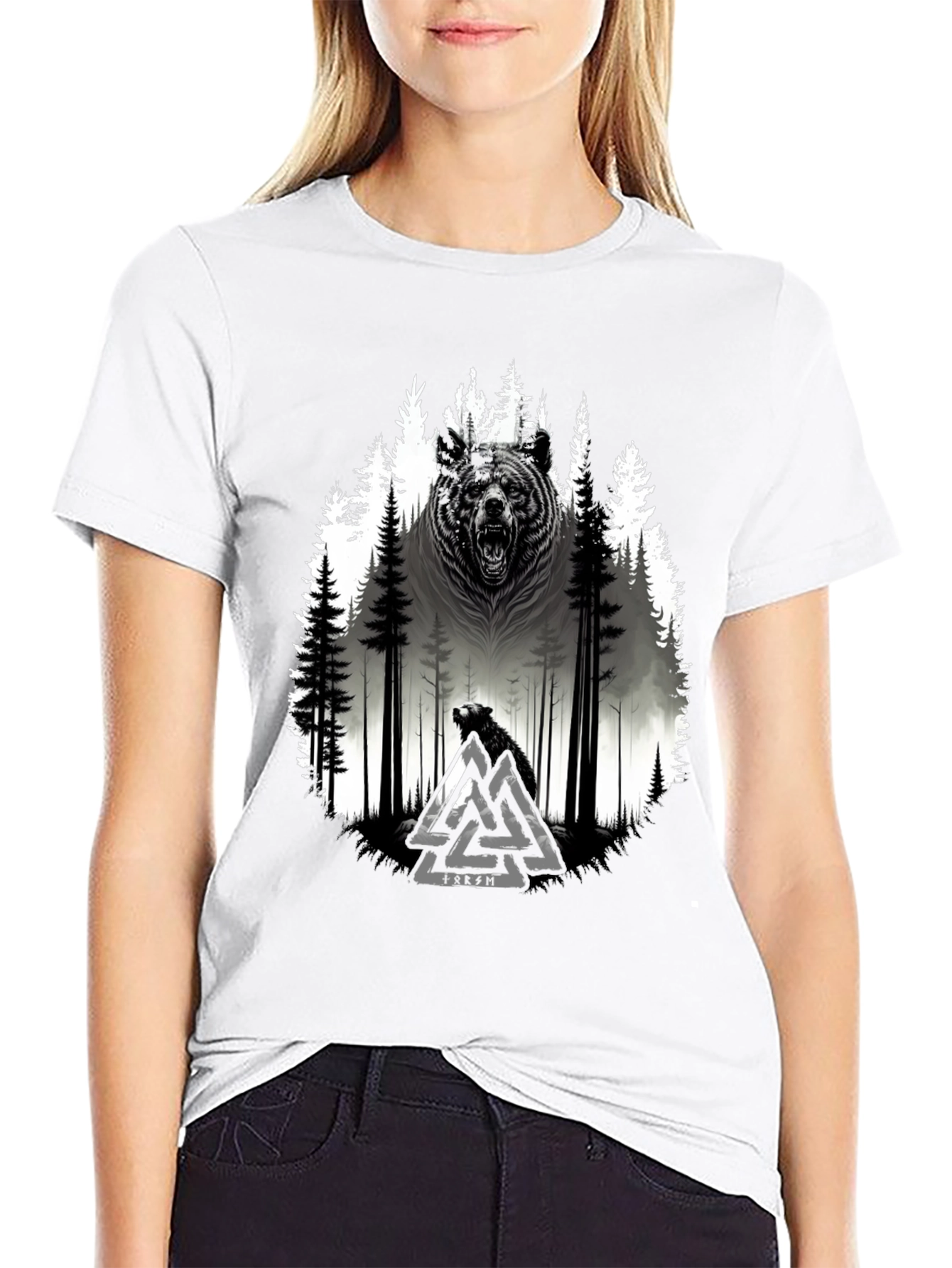 Viking Bear Forest Graphic Tee