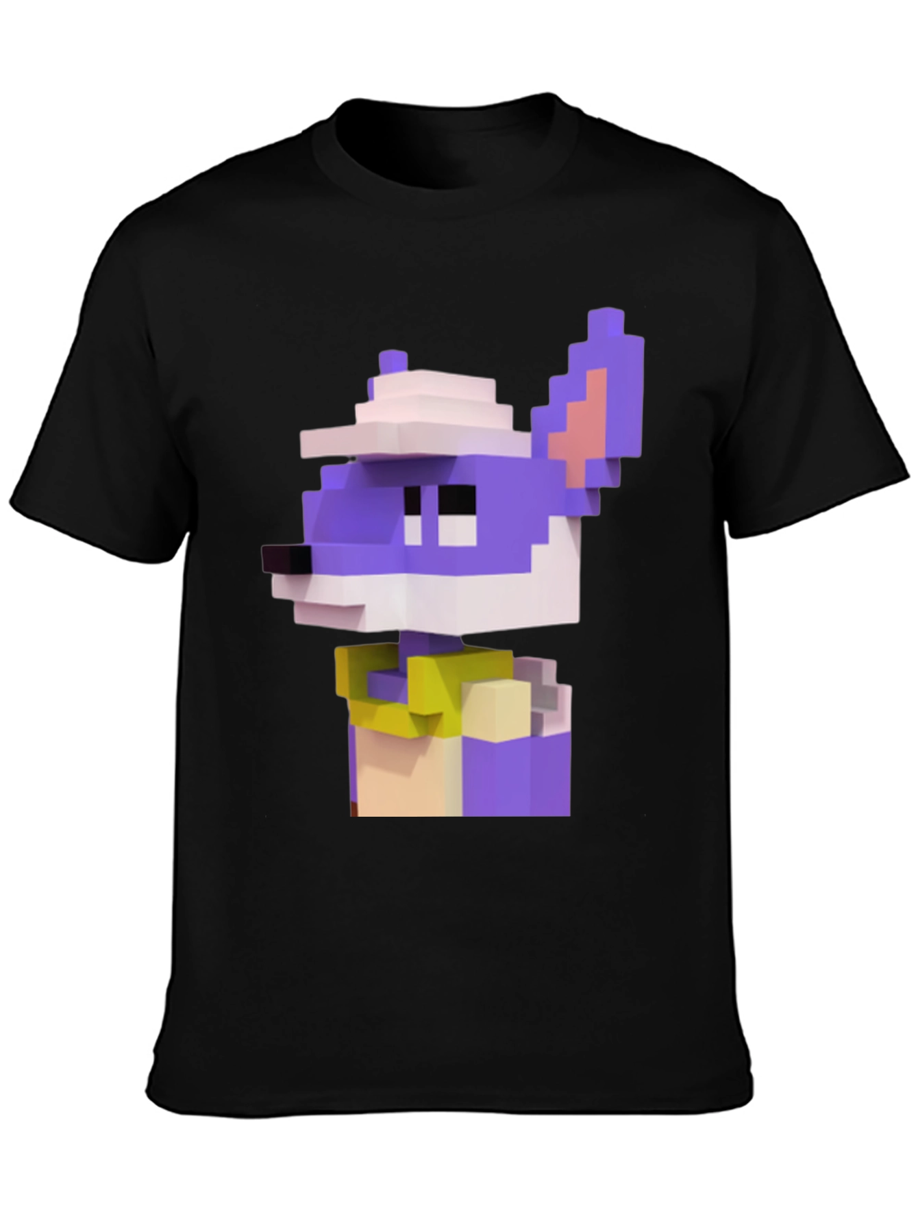 Pixel Art Character Graphic Tee - Black T-Shirt