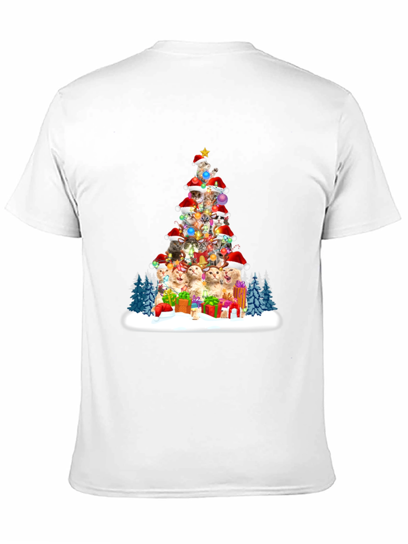 Festive Cat Christmas Tree T-Shirt