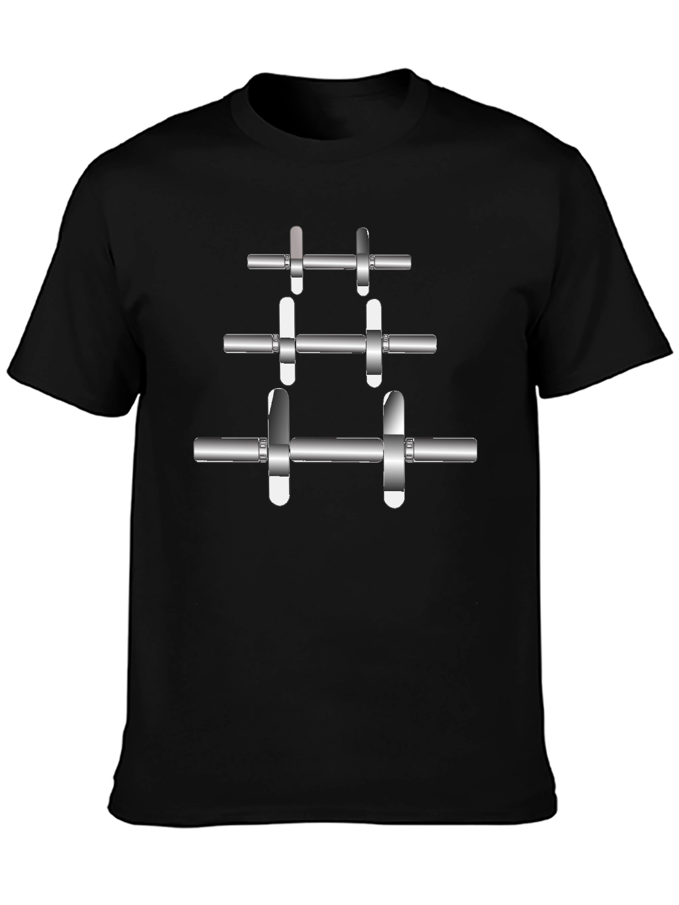 Weightlifting Barbell T-Shirt - Gym Fitness Apparel