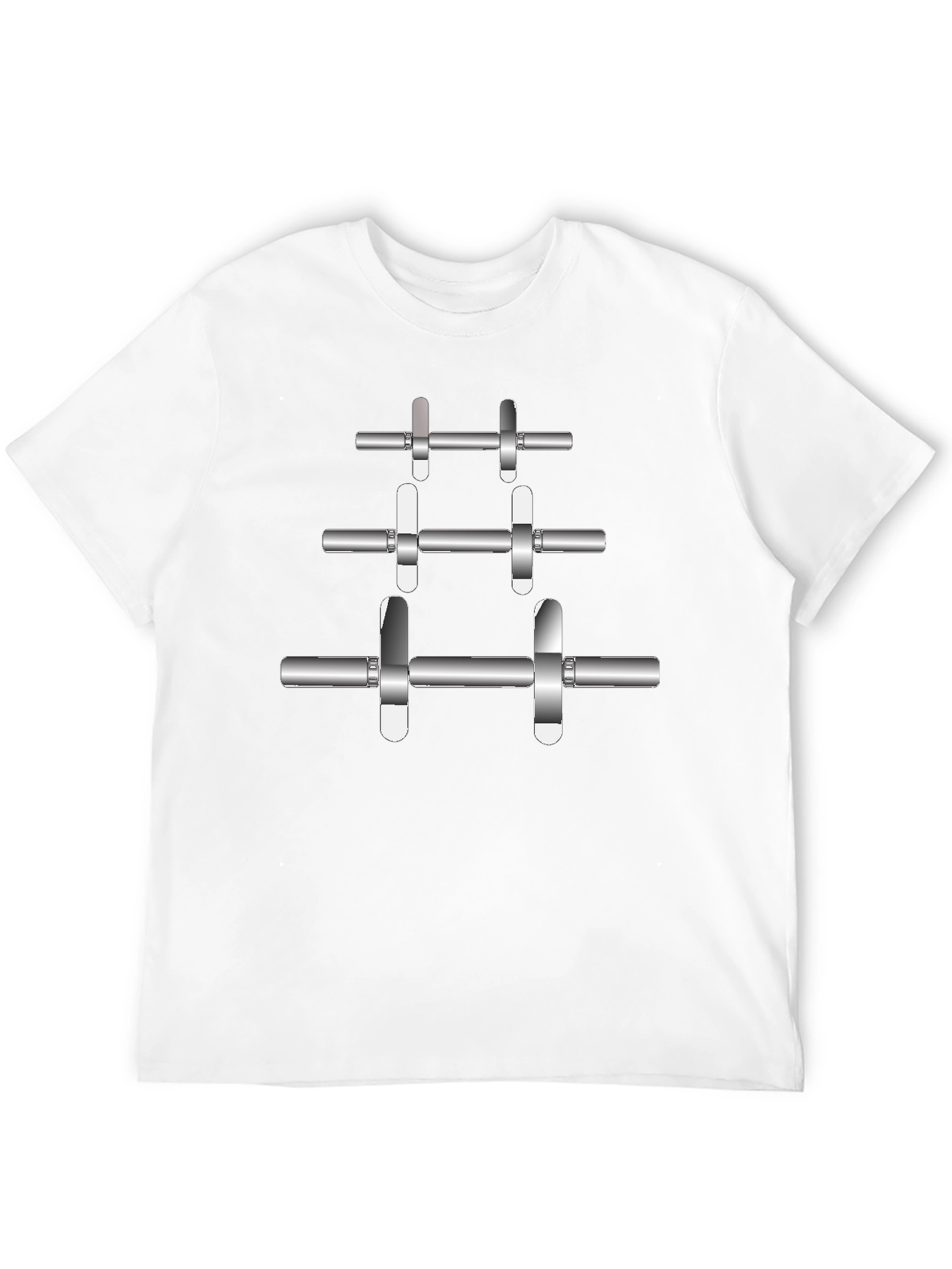 Weightlifting Barbell T-Shirt - Gym Fitness Apparel