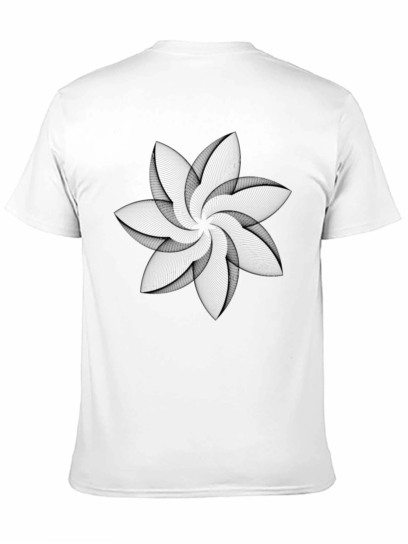 Abstract Floral Graphic Black T-Shirt