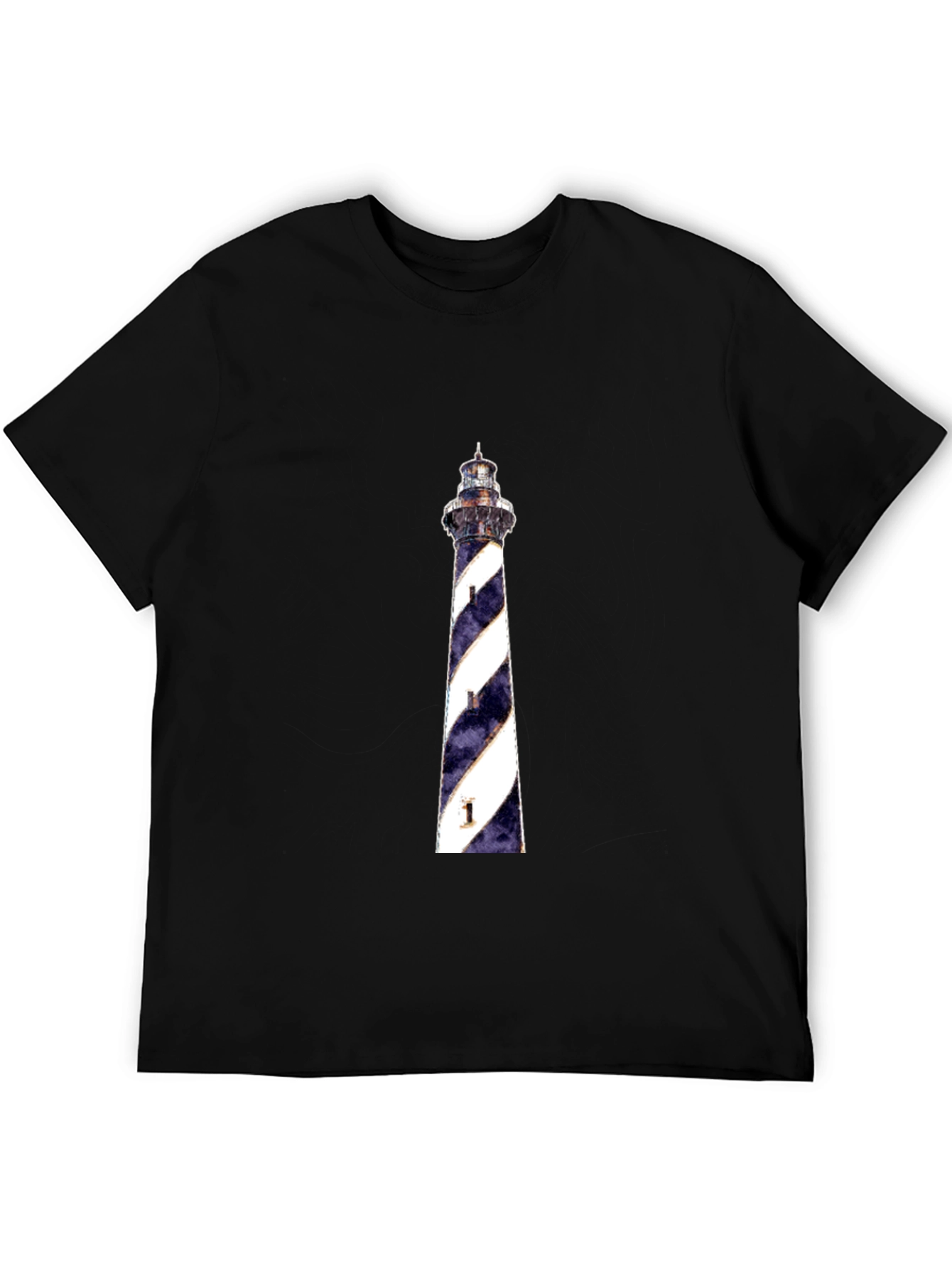 Lighthouse Graphic Tee - Black Cotton