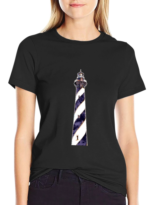 Lighthouse Graphic Tee - Black Cotton