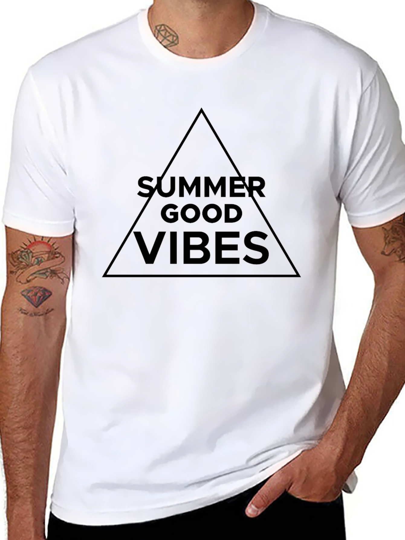 Summer Good Vibes Graphic Tee - Black