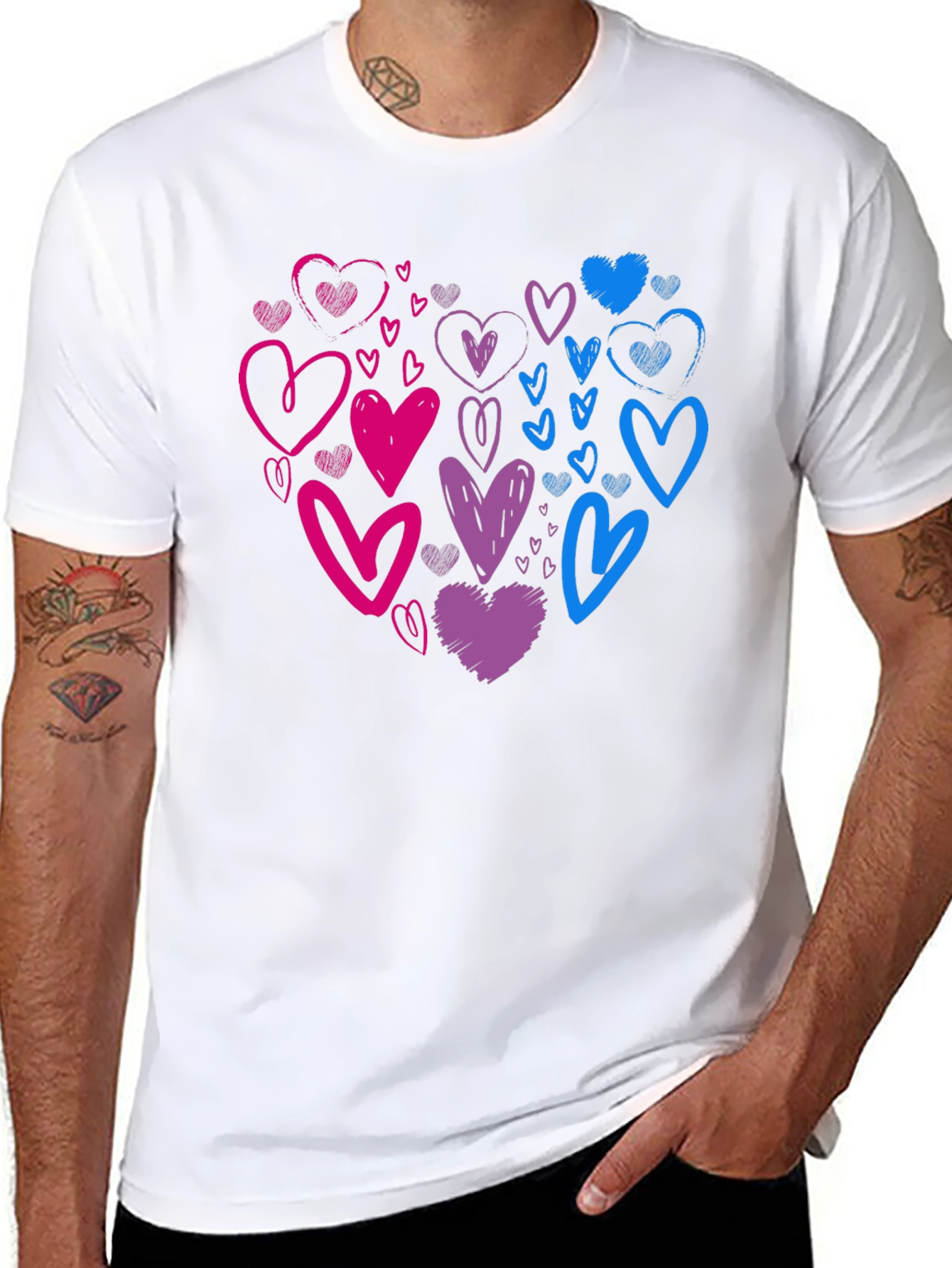 Bisexual Pride Heart T-Shirt