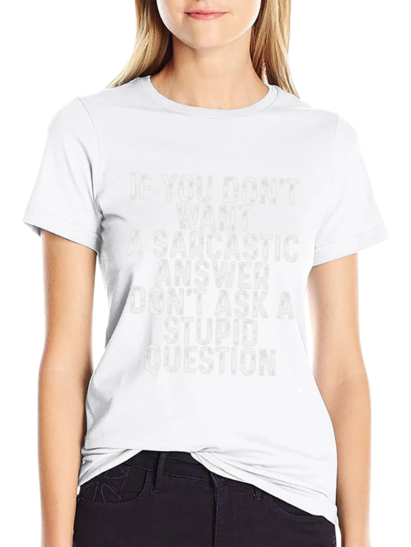 Sarcastic Answer Graphic Tee - Black Humor T-Shirt