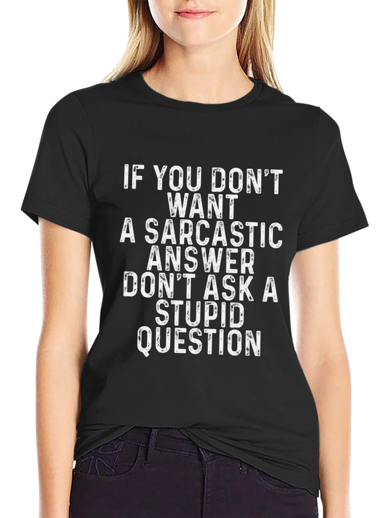 Sarcastic Answer Graphic Tee - Black Humor T-Shirt