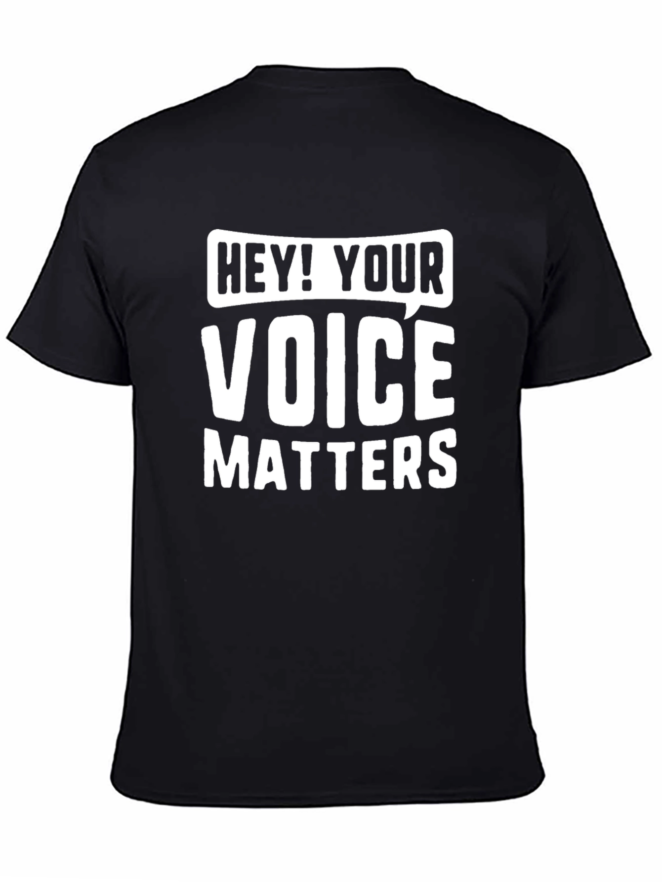 Your Voice Matters Graphic Tee - Black Cotton T-Shirt