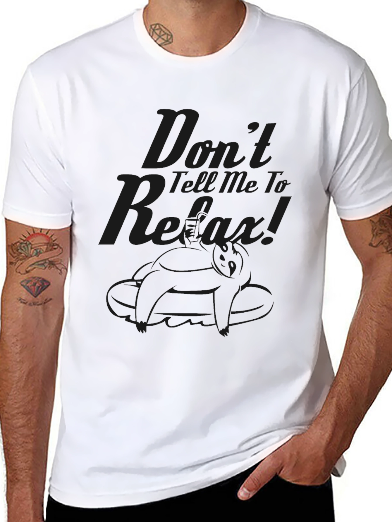 Dont Tell Me To Relax Black Graphic Tee