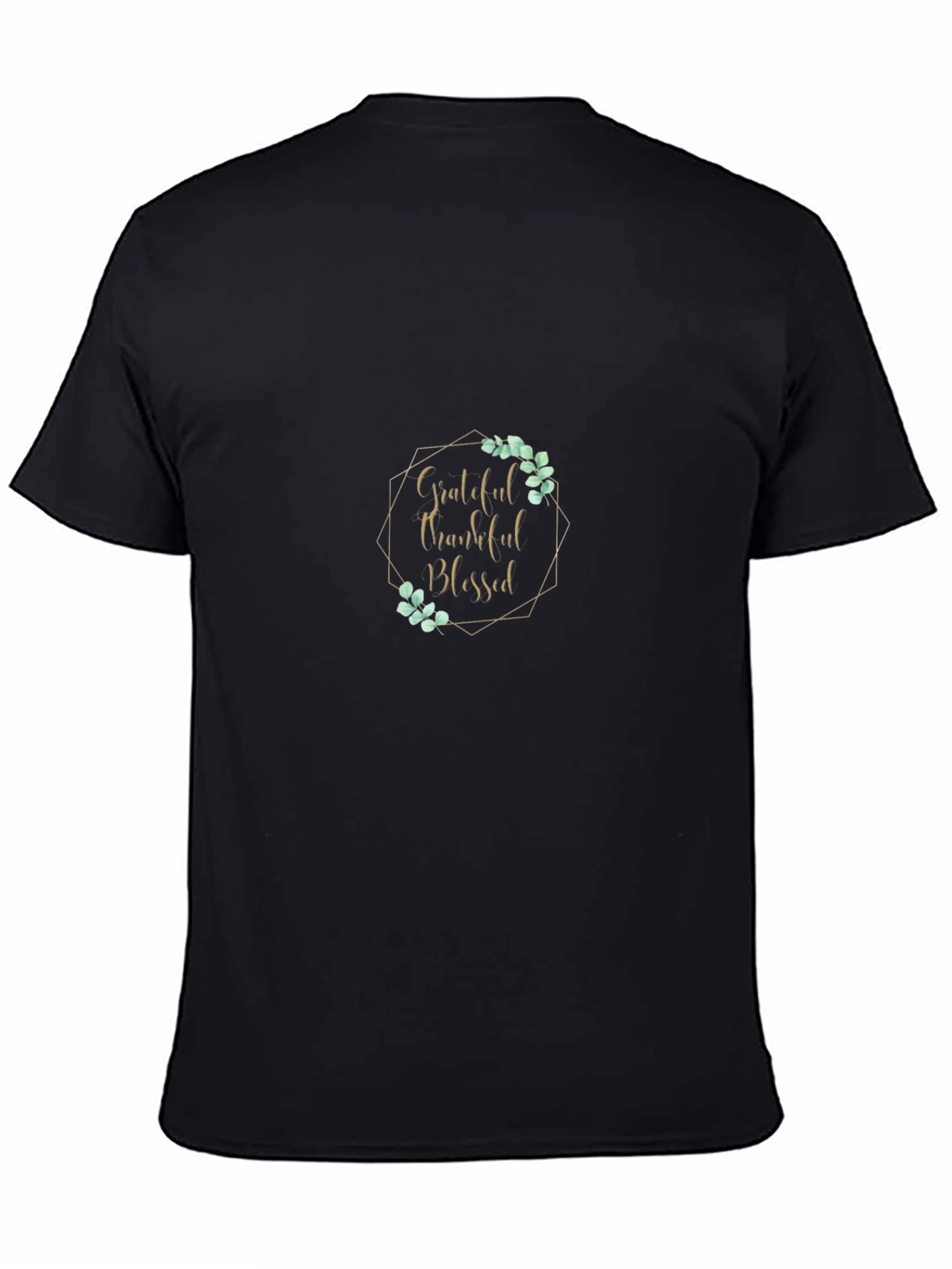 Grateful Thankful Blessed Black T-Shirt
