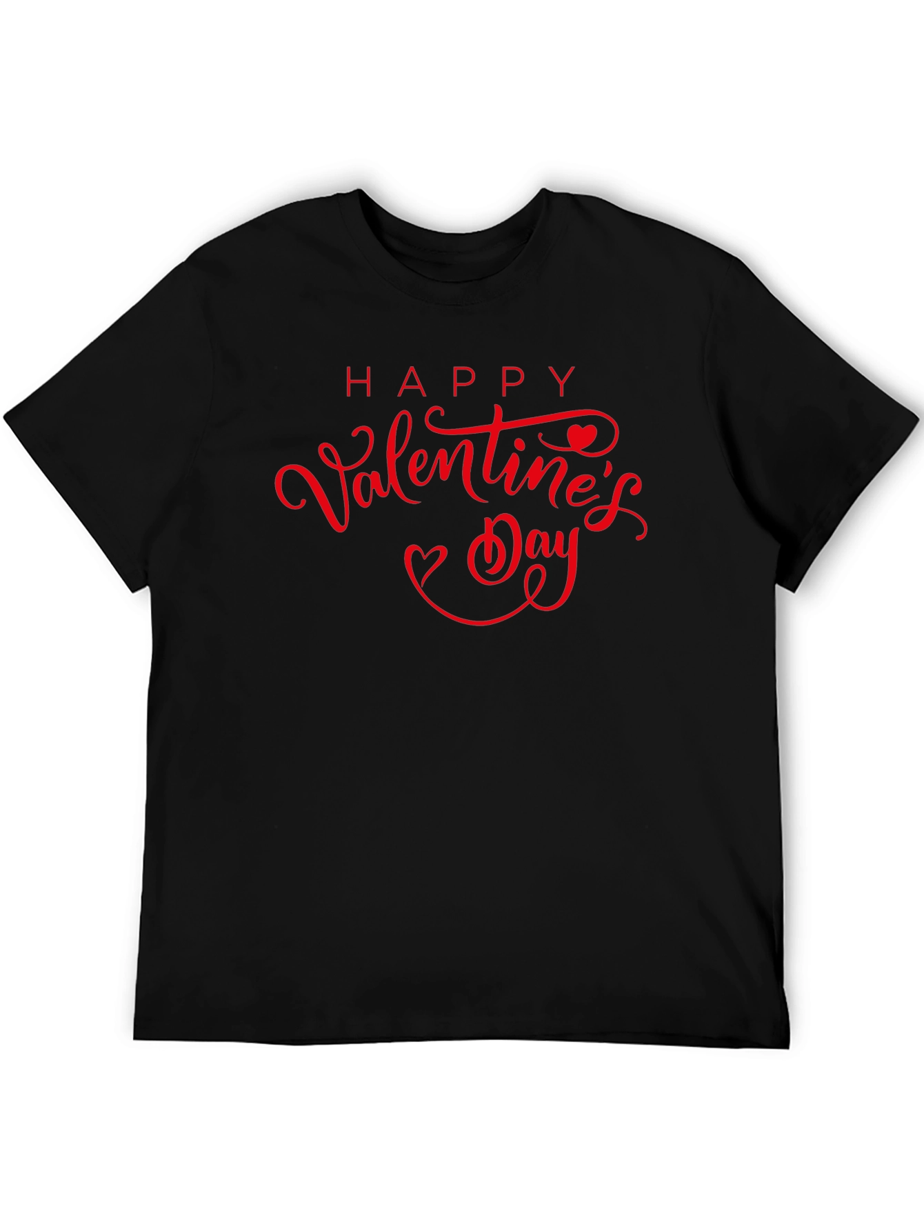 Happy Valentines Day Black T-Shirt
