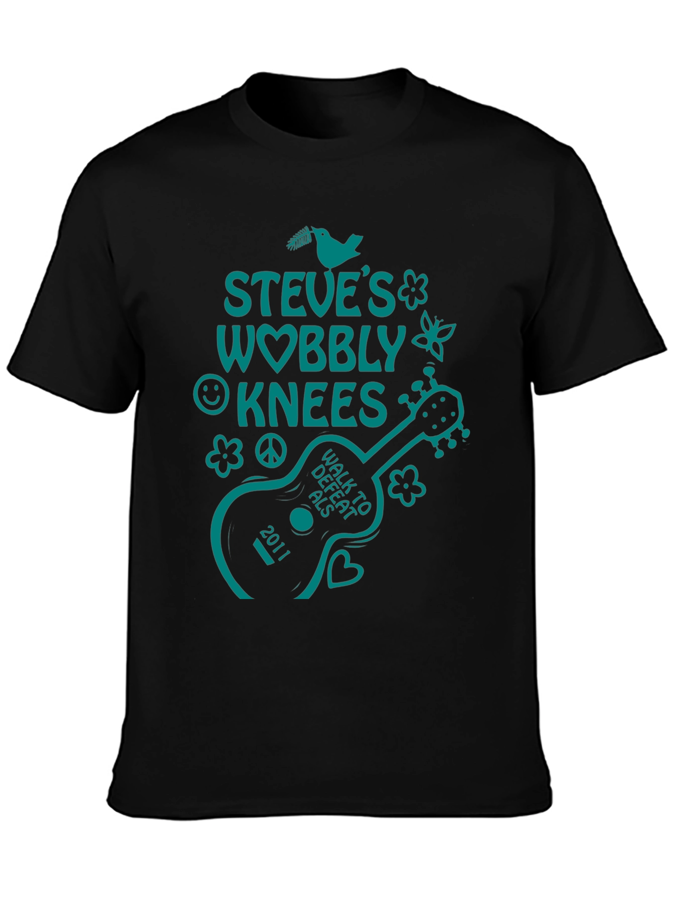 Steves Wobbly Knees ALS Walk T-Shirt