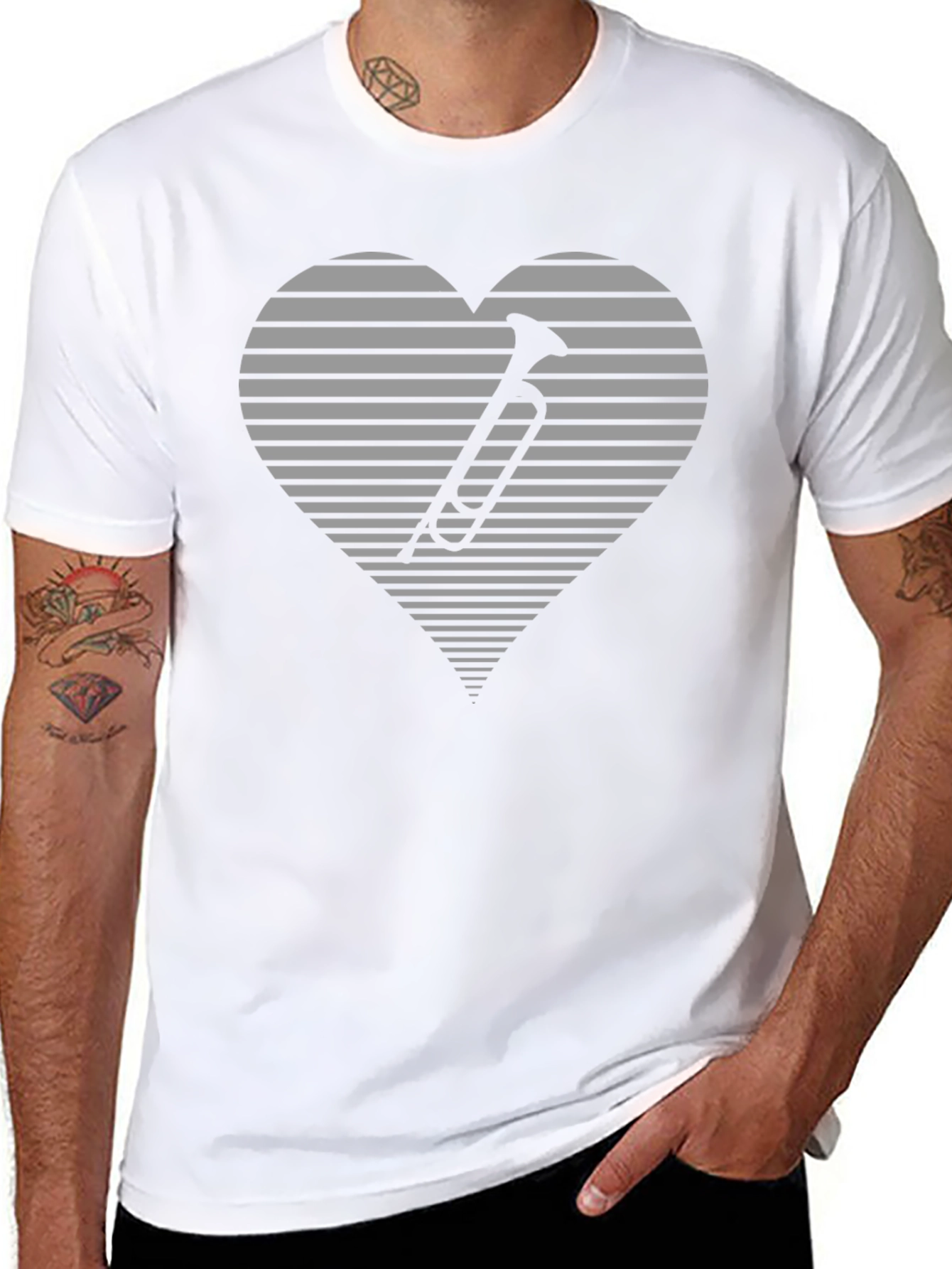 Musical Heart T-Shirt - Black