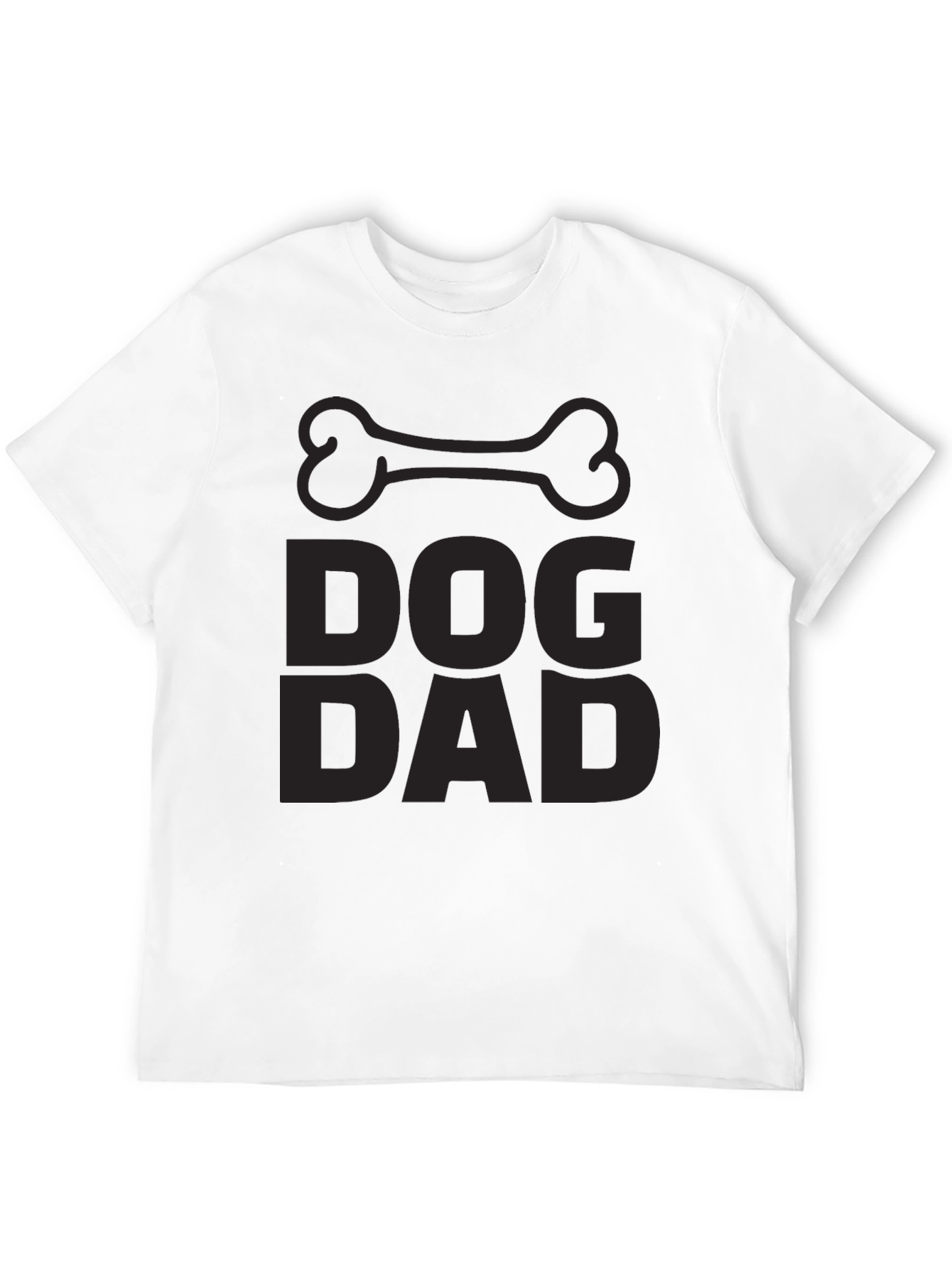 Dog Dad Black T-Shirt - Bone Graphic