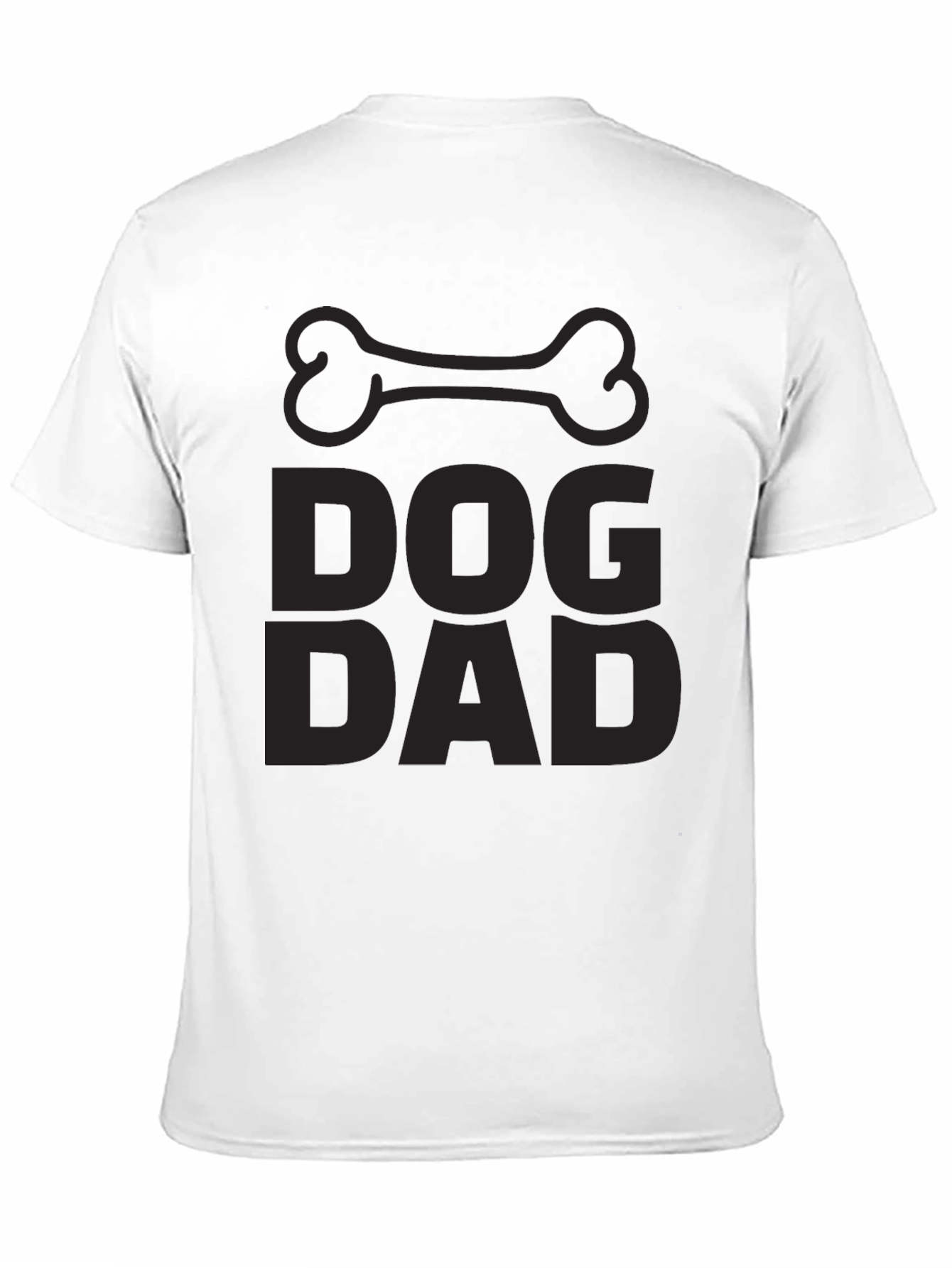 Dog Dad Black T-Shirt - Bone Graphic