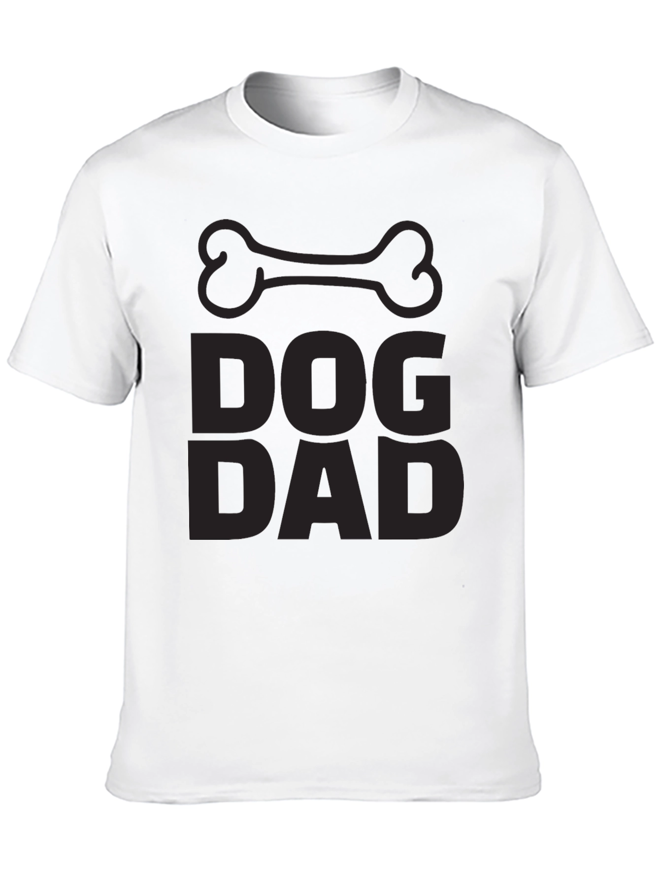 Dog Dad Black T-Shirt - Bone Graphic
