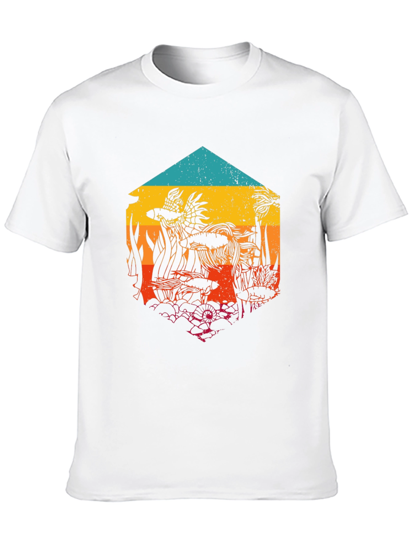 Retro Hexagon Aquarium Graphic Tee