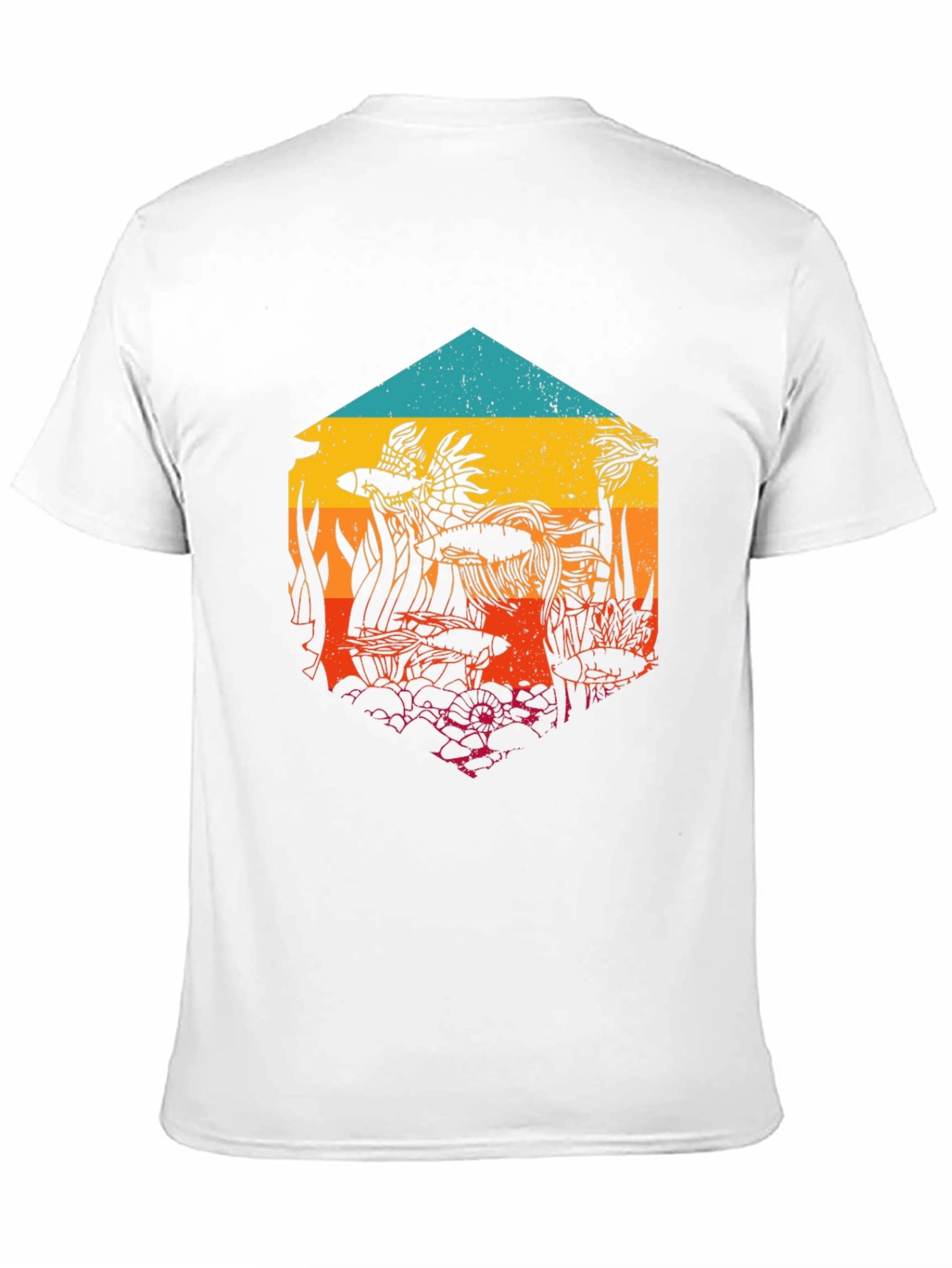 Retro Hexagon Aquarium Graphic Tee