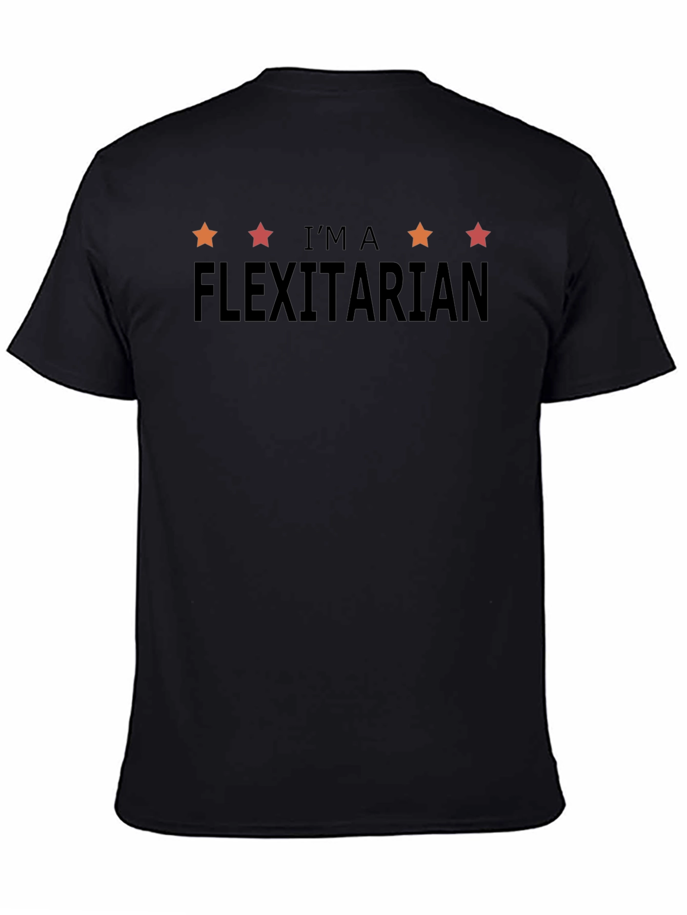 Flexitarian Graphic Tee - Black Casual Fit
