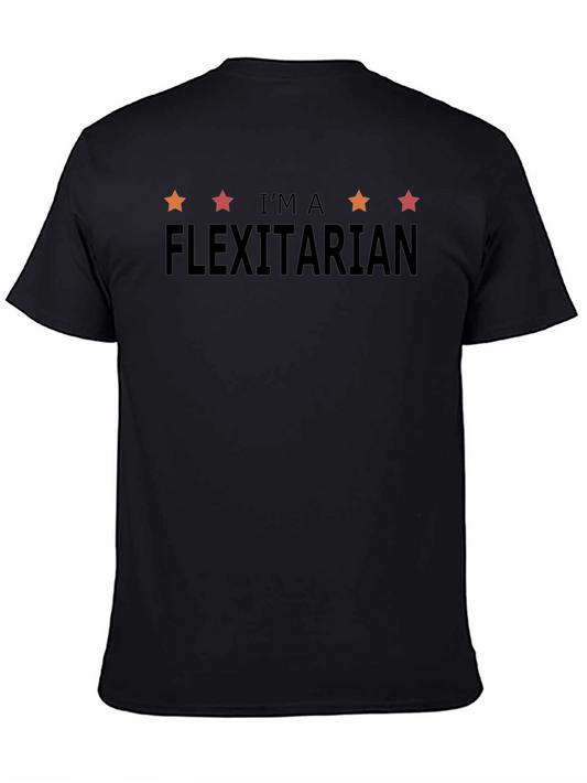 Flexitarian Graphic Tee - Black Casual Fit
