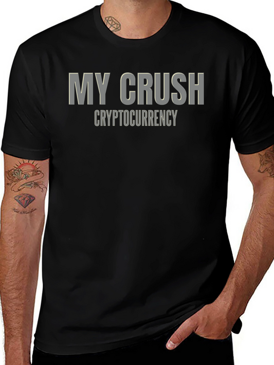 My Crush is Cryptocurrency - Black Graphic Tee