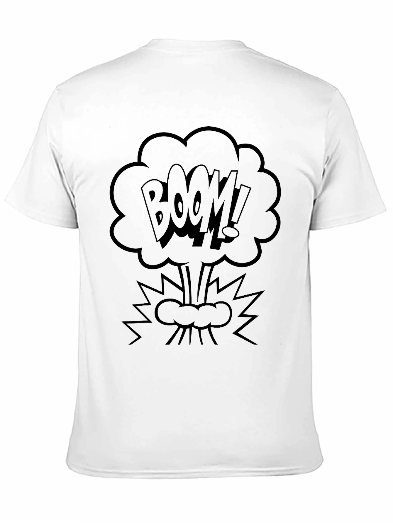 Boom! Black Graphic Tee - Comic Style Explosion Shirt
