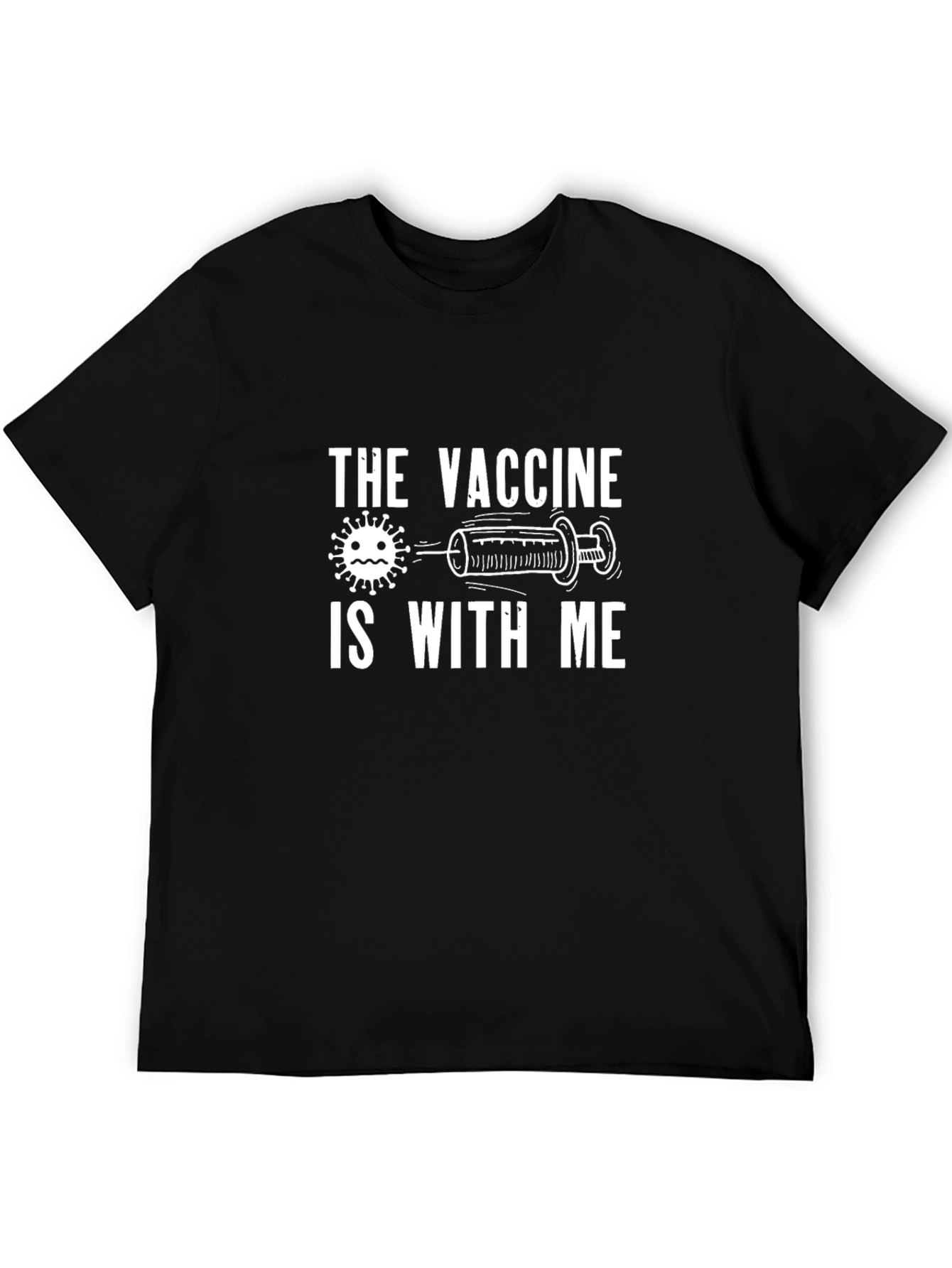 Vaccine with Me Graphic T-Shirt - Black