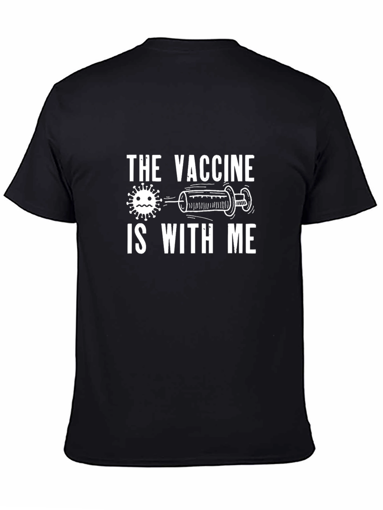 Vaccine with Me Graphic T-Shirt - Black