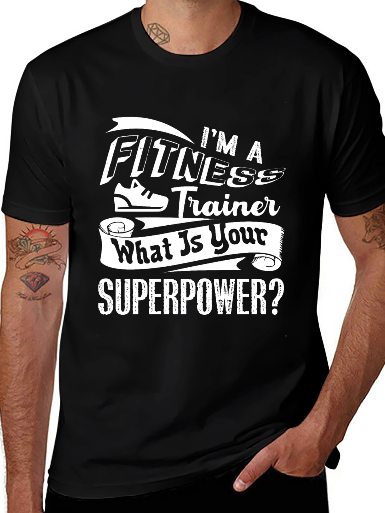 Fitness Trainer Superpower T-Shirt - Workout Motivation