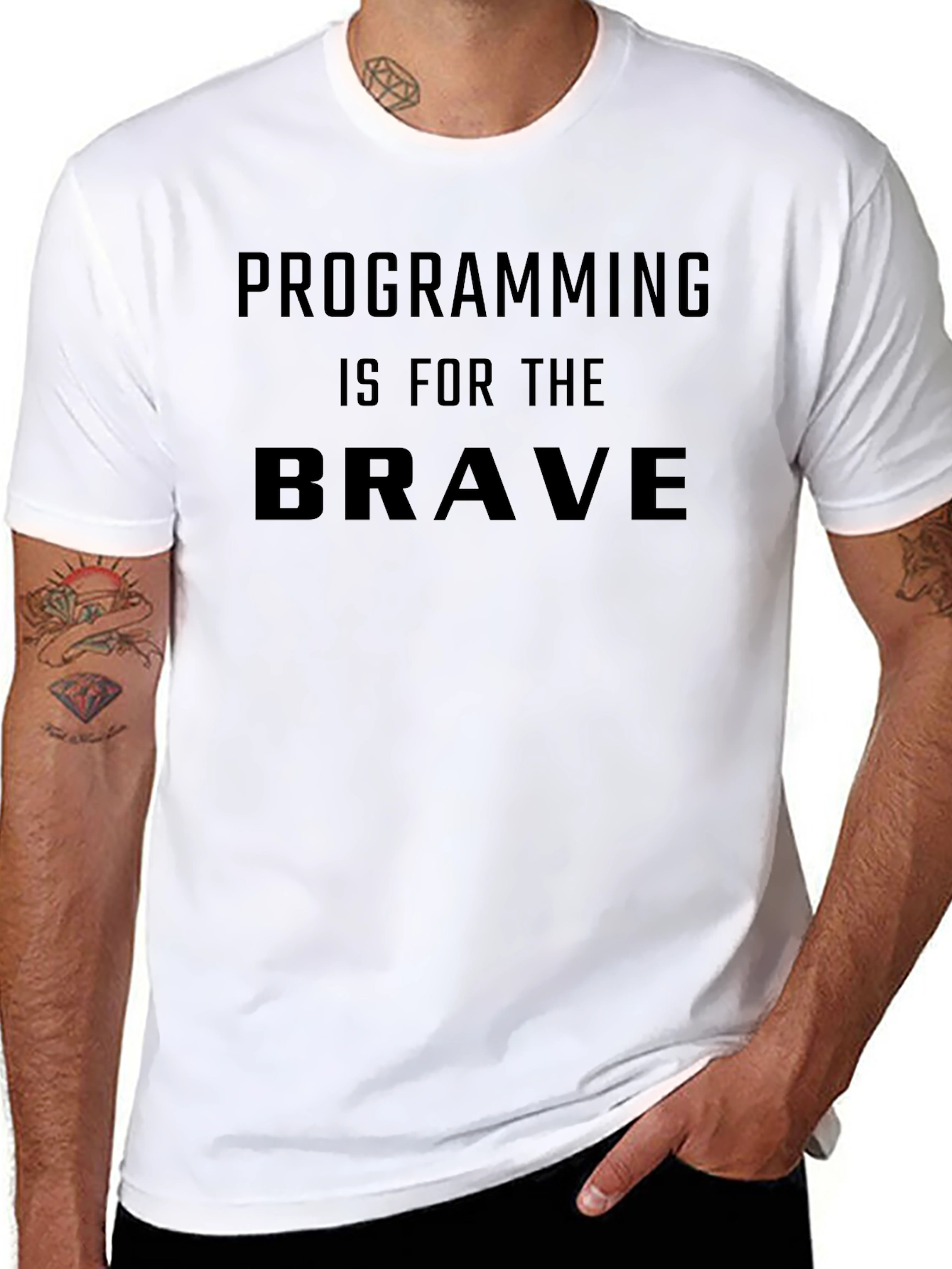 Programming Is For The Brave Black T-Shirt