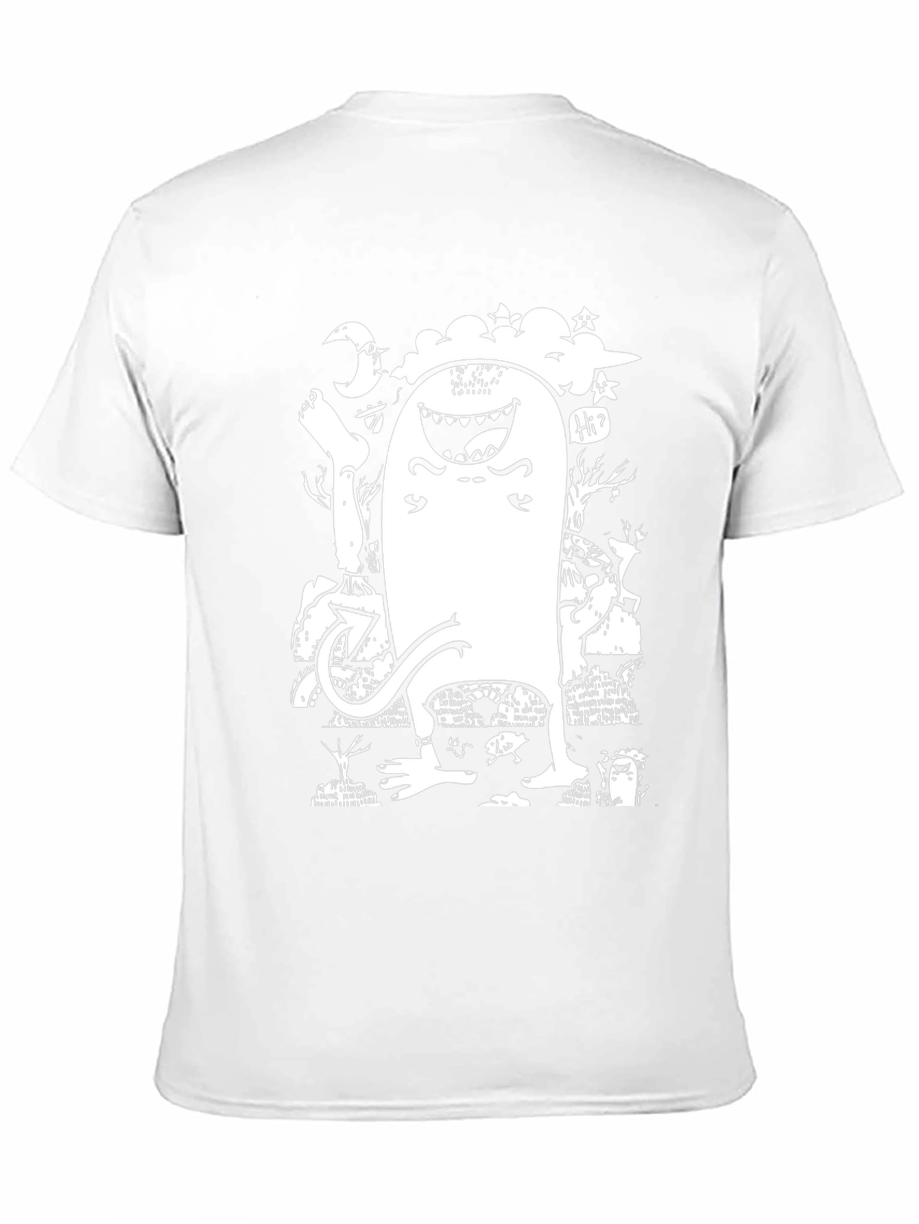 Monster Graphic T-Shirt - Black Cotton Tee