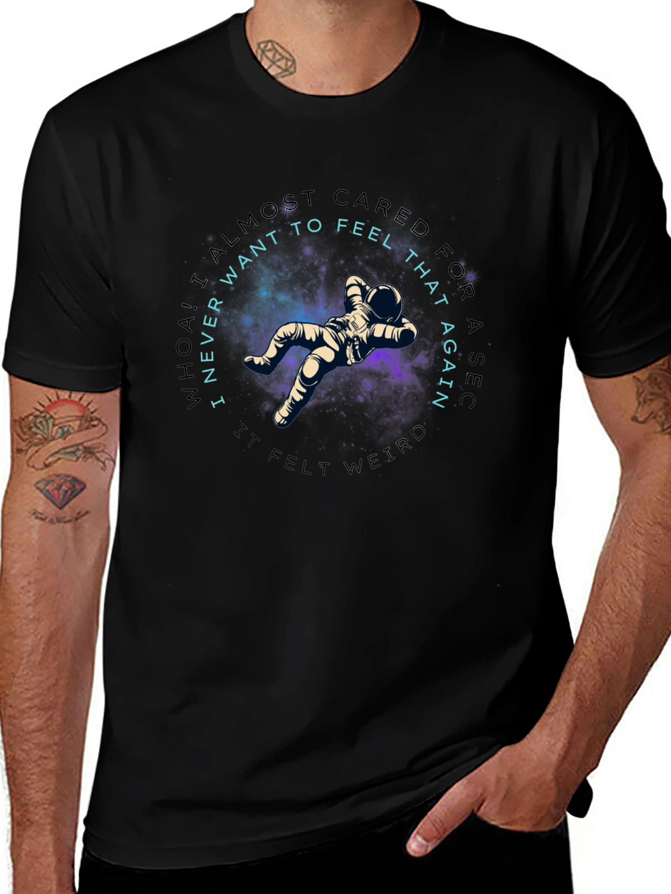 Astronaut Galaxy Tee - Almost Cared